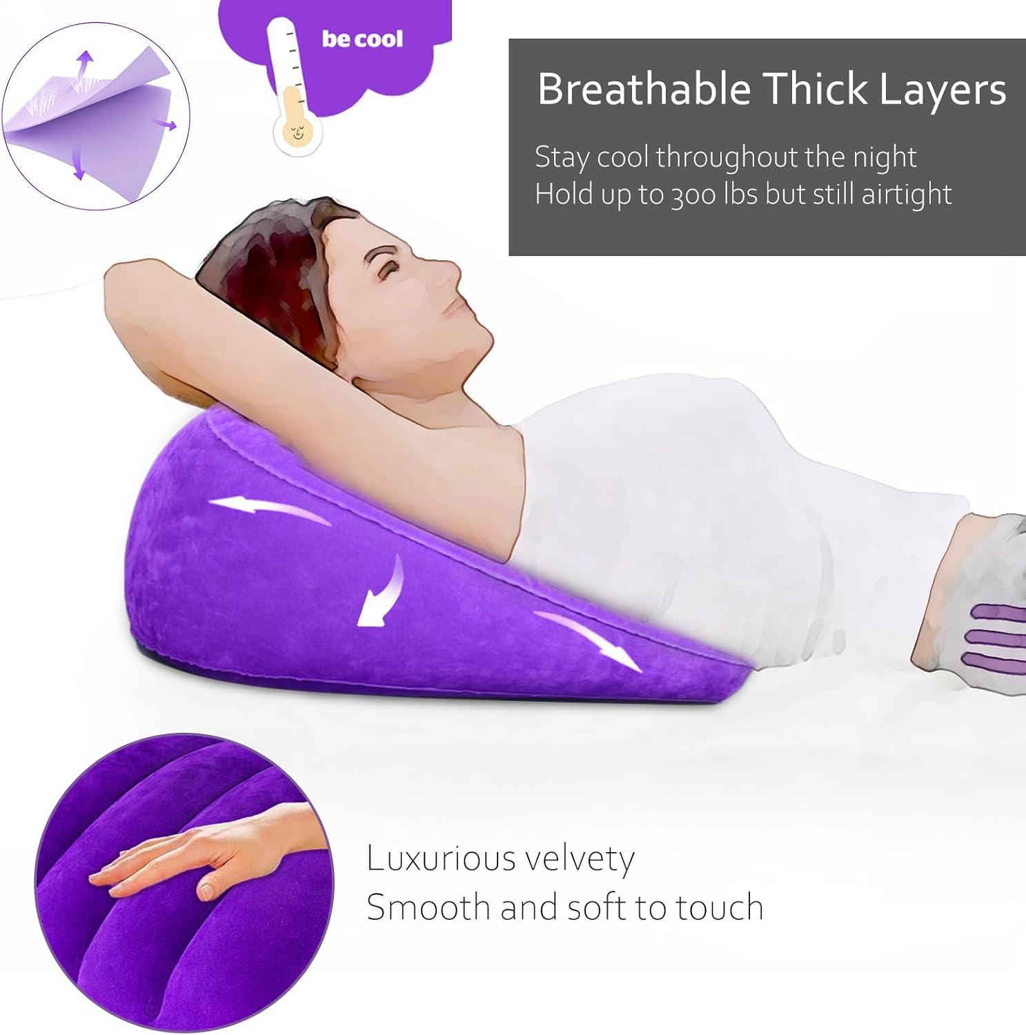 Heart Shape Leg Elevating Pillow for Swelling Relief