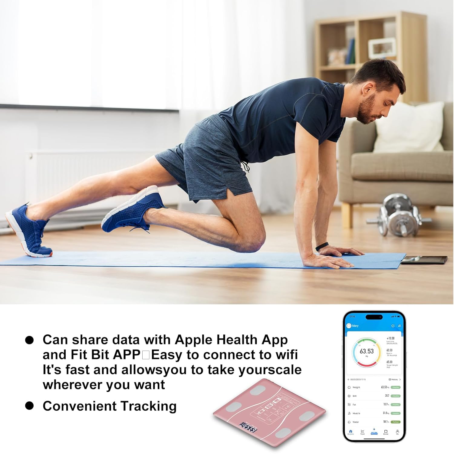 ChuangMaiShi Intelligent Body Fat Scale with Bluetooth