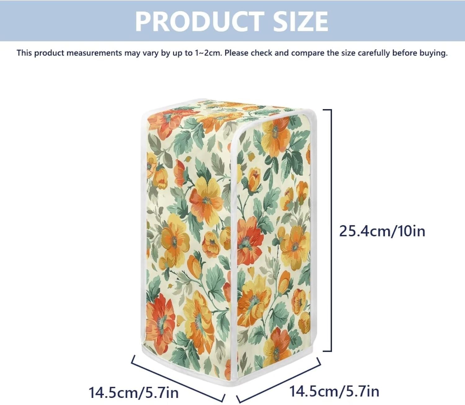 CREAMIC Flower Print Can Opener Cover Dust Proof