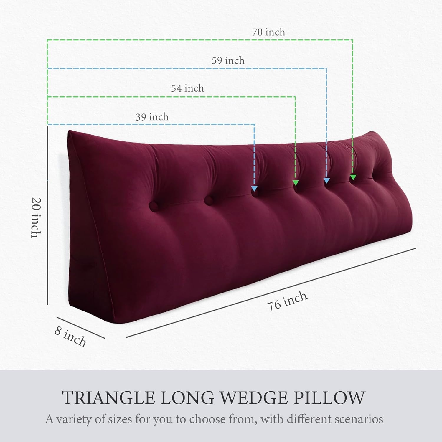 Rucener 10 lbs Velvet Headboard Pillow