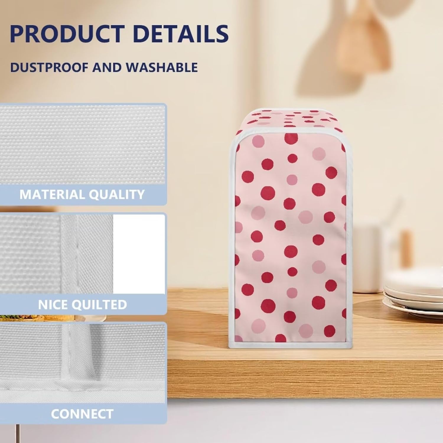 Pink Spots Can Opener Dust Cover for Kitchen