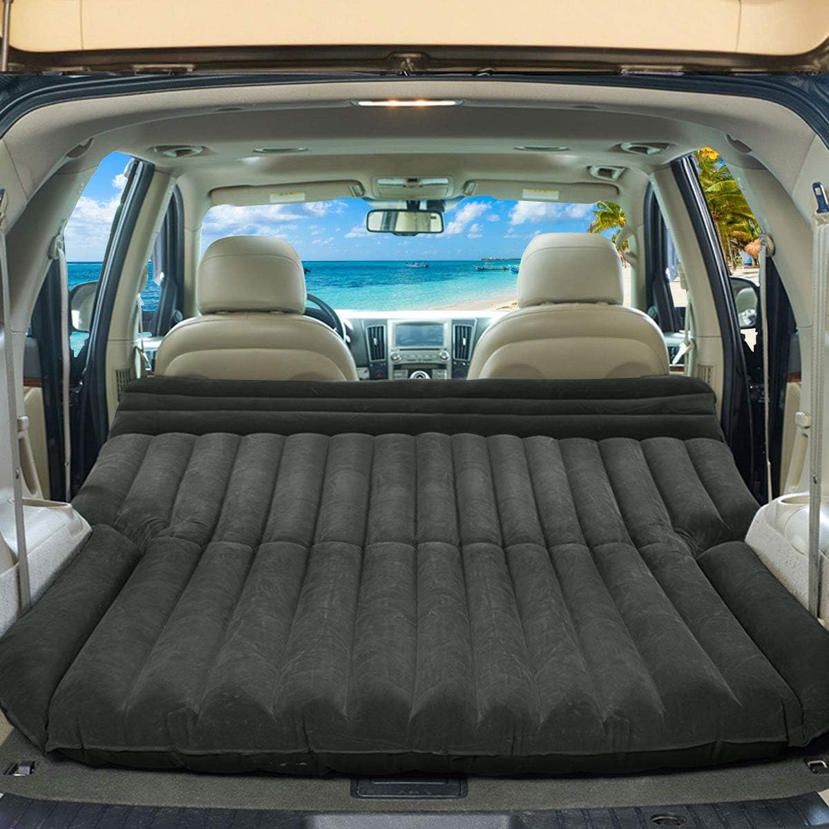 Goplus Inflatable Car Bed Mattress with Pillow and Air Pump - Black