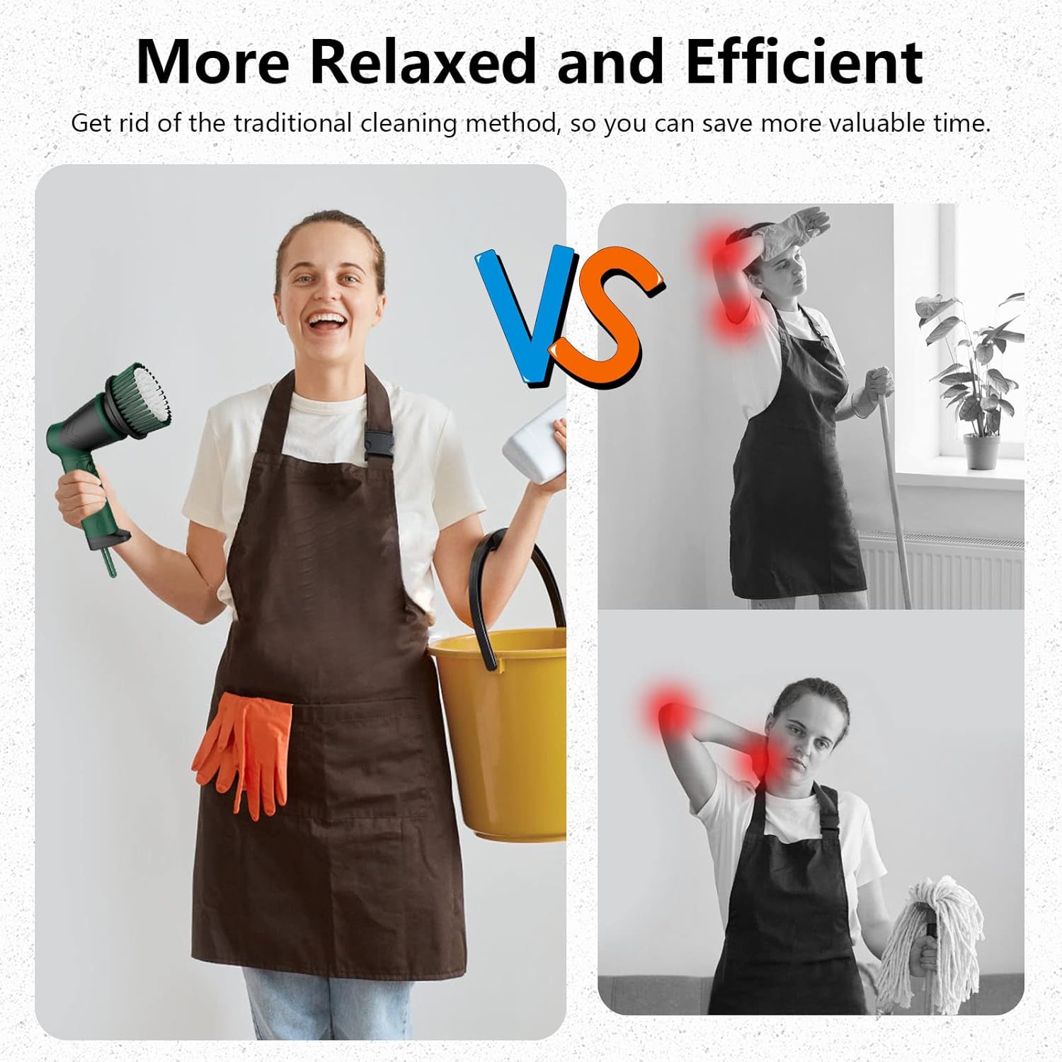 KOOHORO Electric Cleaning Brush Set Dual Speed 7 Brush Heads