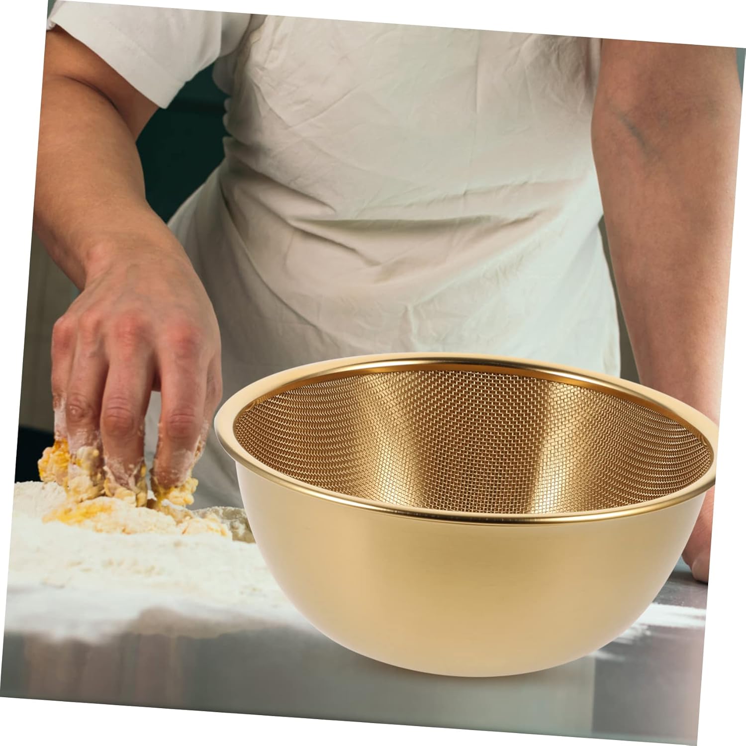 Hoement 1 Set Stainless Steel Drain Basket Colander