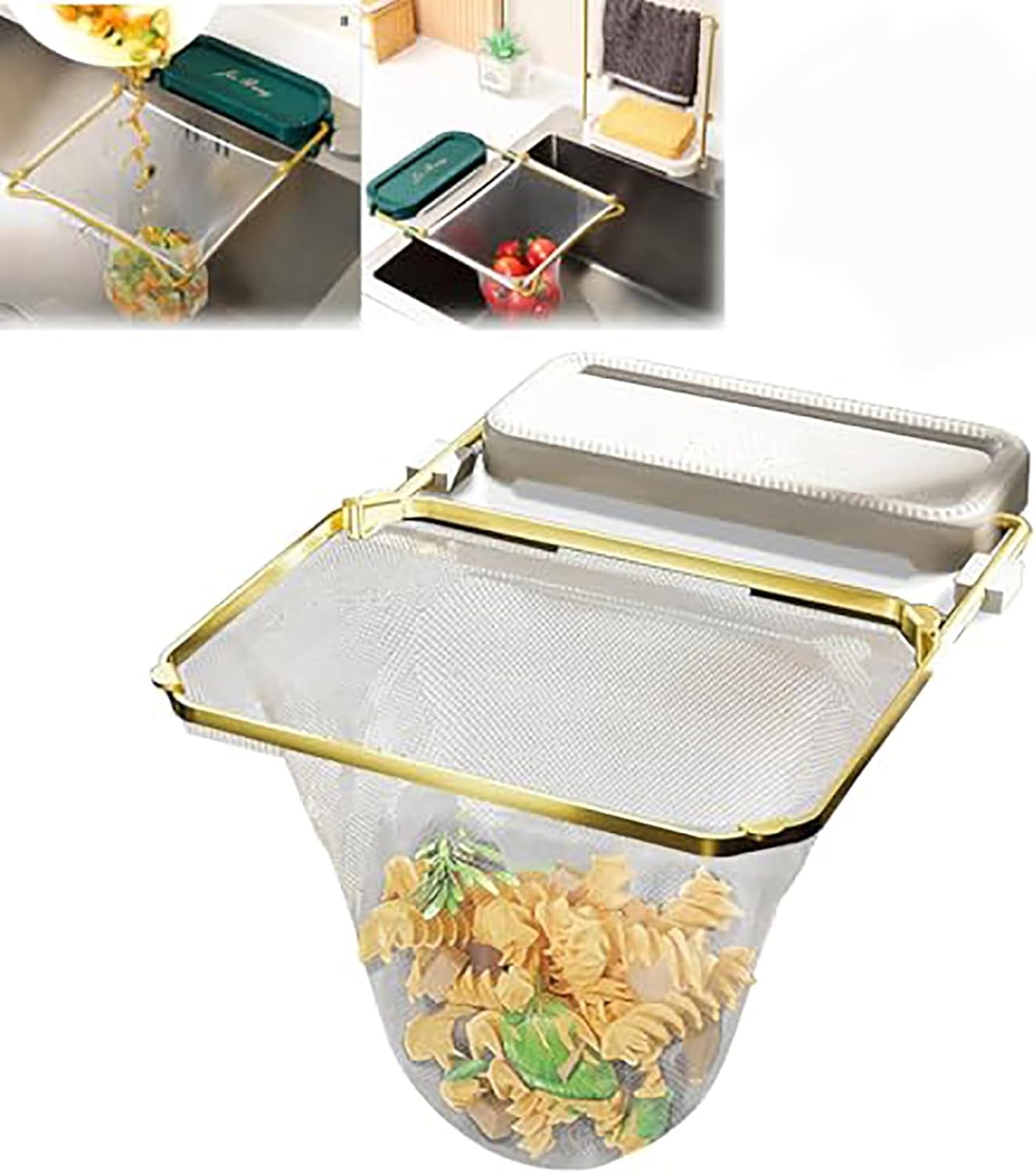 Space-Saving Foldable Mesh Mate Sink Strainer