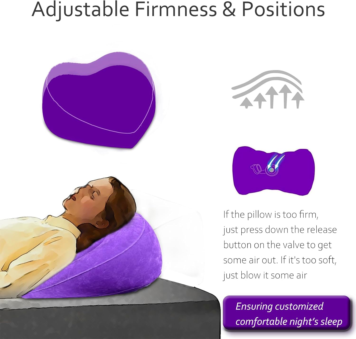 Heart Shape Leg Elevating Pillow for Swelling Relief
