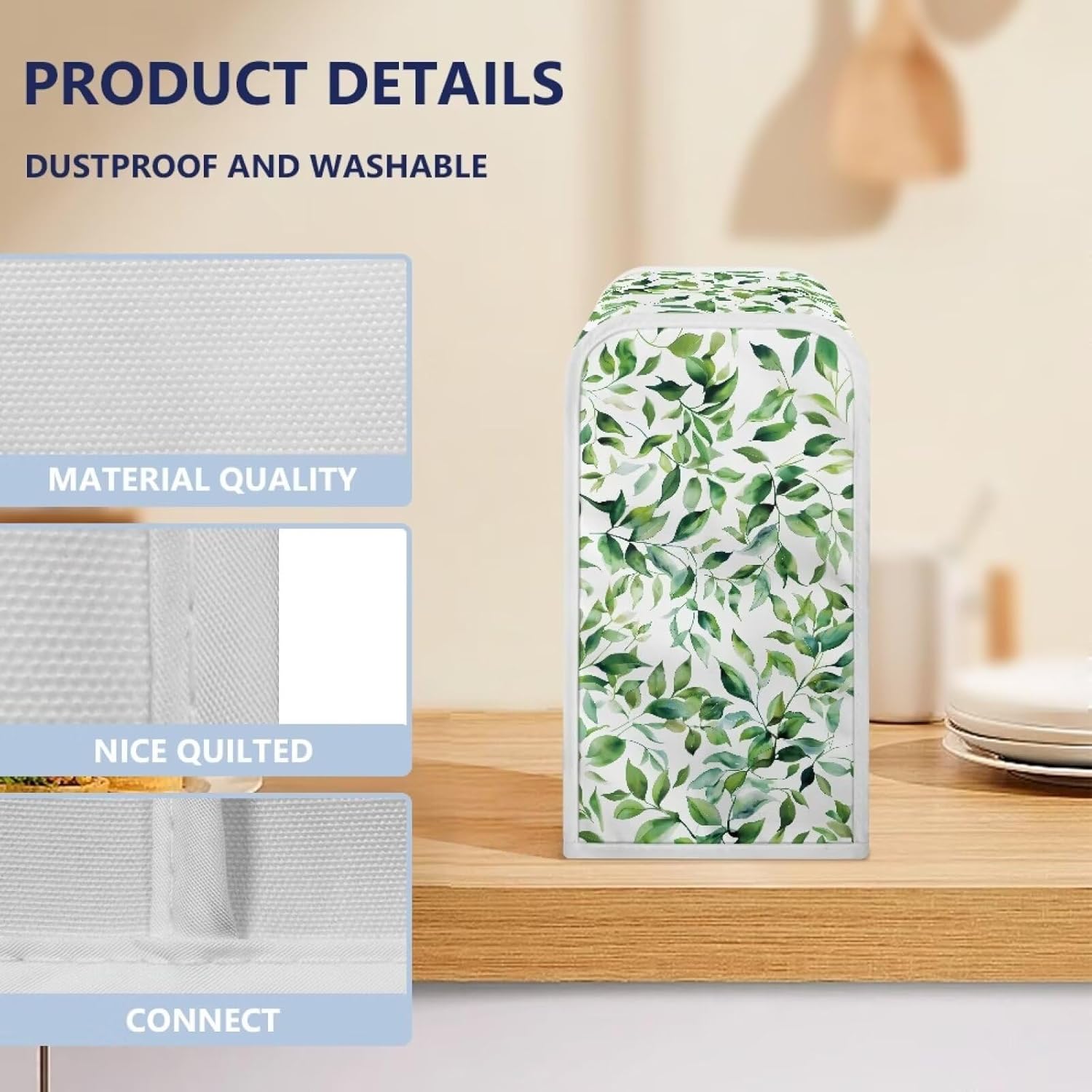 Fishoutleap Green Leaf Electric Can Opener Cover