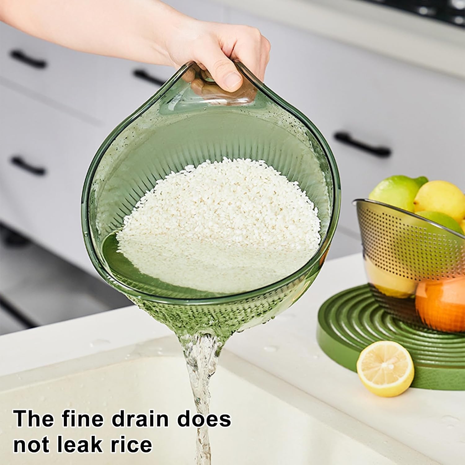 2 PCS Drain Basket with Handle for Kitchen Washing