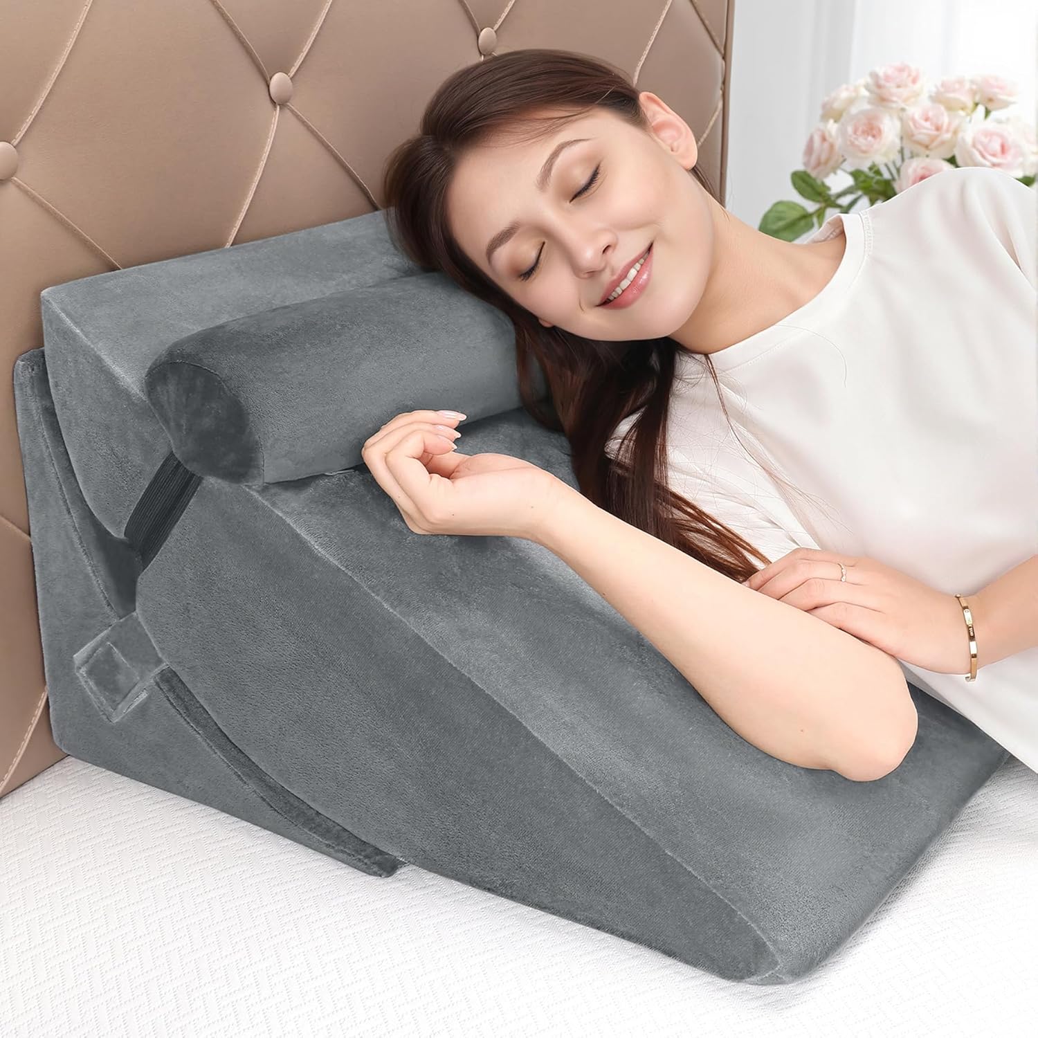 WENRENER 3pcs Adjustable Bed Wedge Pillow Set