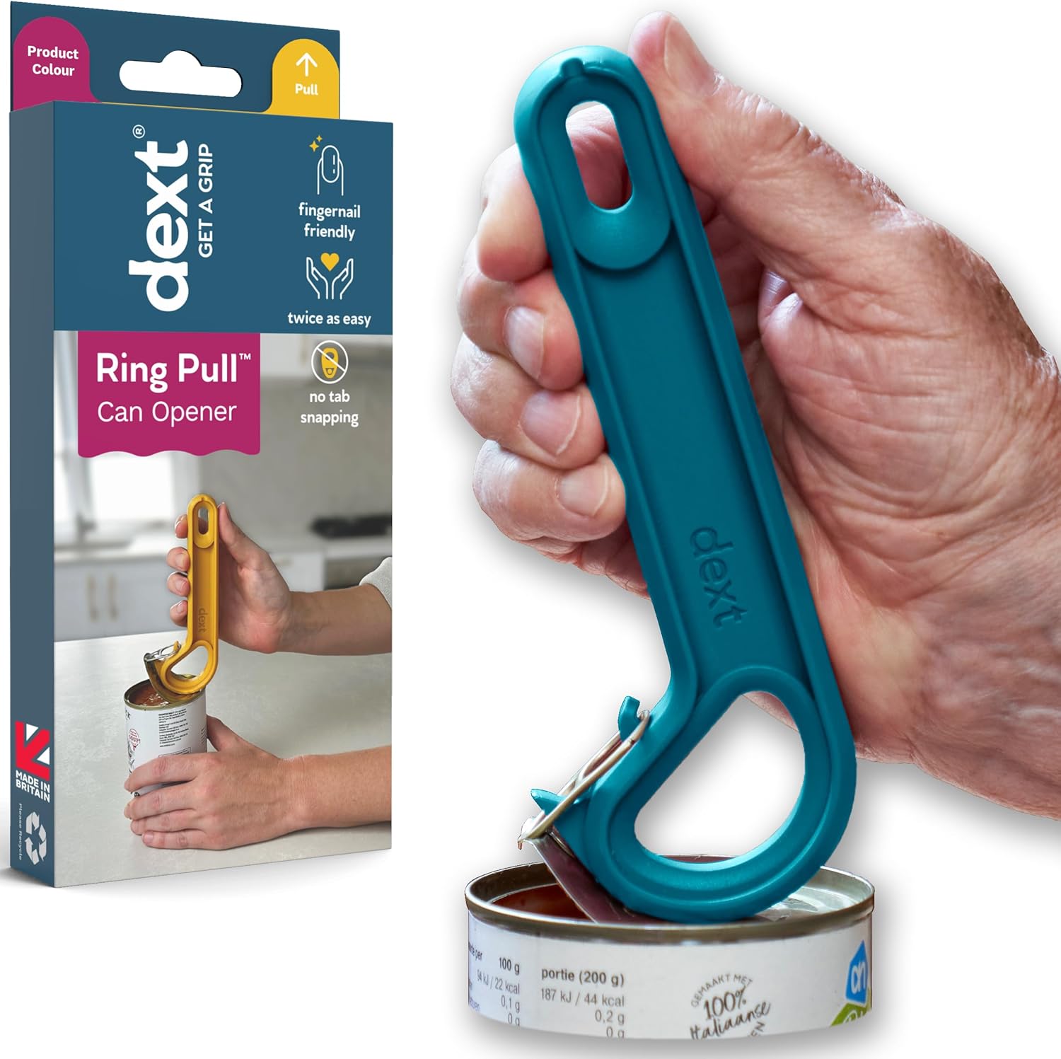 Dext Easy Open Pop Top Can Opener Teal