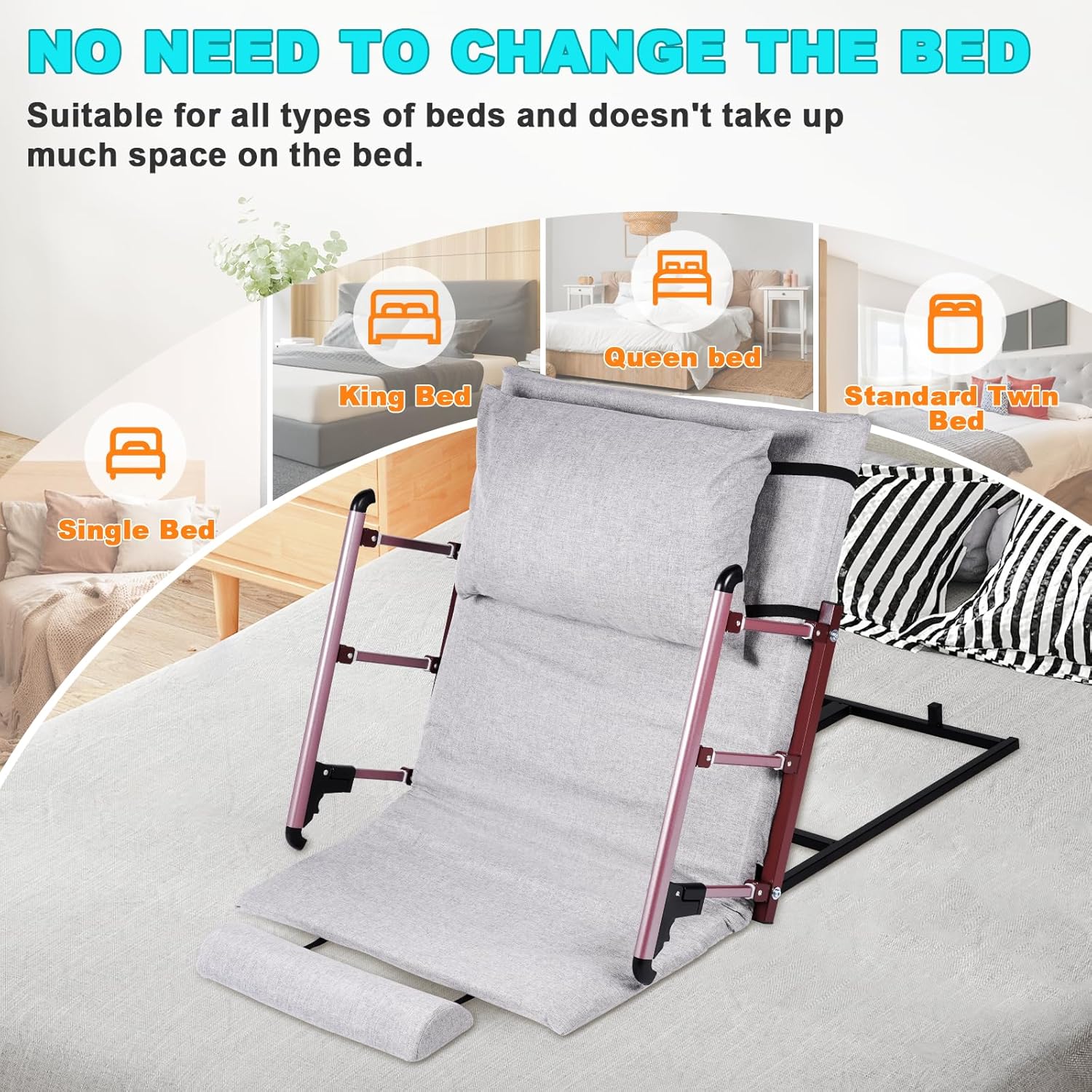 YUCHENGTECH Electric Adjustable Bed Backrest with Foldable Armrest