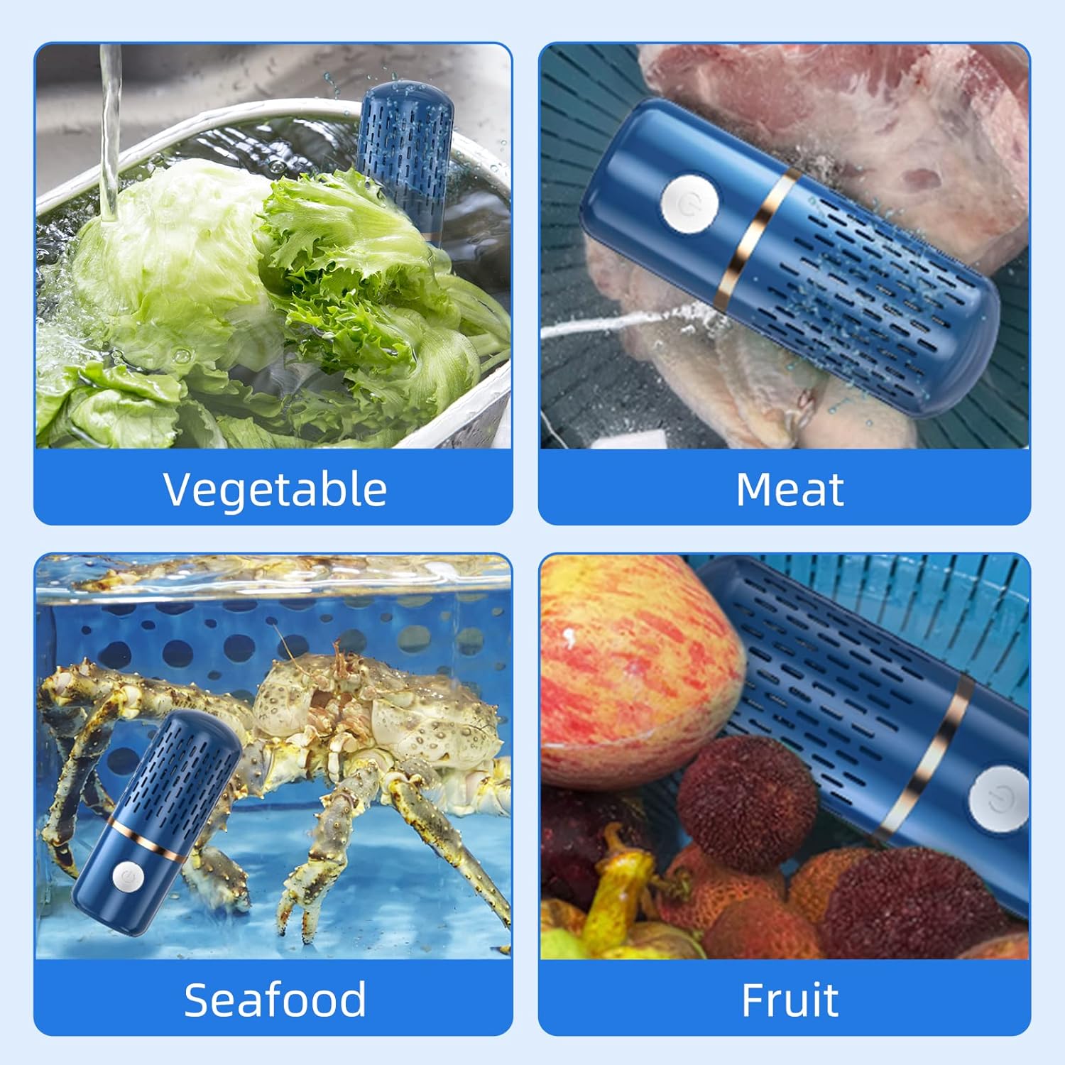 Fruit and Vegetable Cleaning Machine with USB Wireless Charging