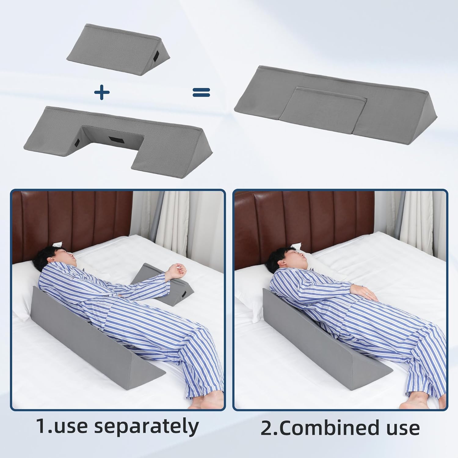TYYIHUA 34 Wedge Pillow for Side Sleepers
