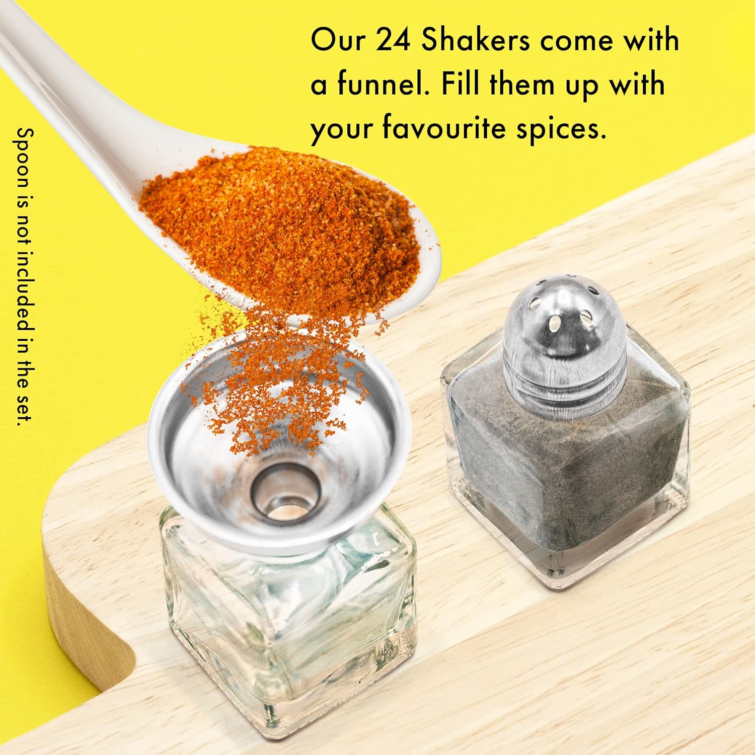 Srenta 24-Pack Clear Glass Salt Pepper Shakers