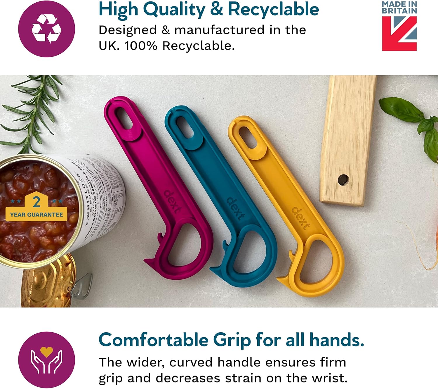 Dext Easy Open Pop Top Can Opener Teal