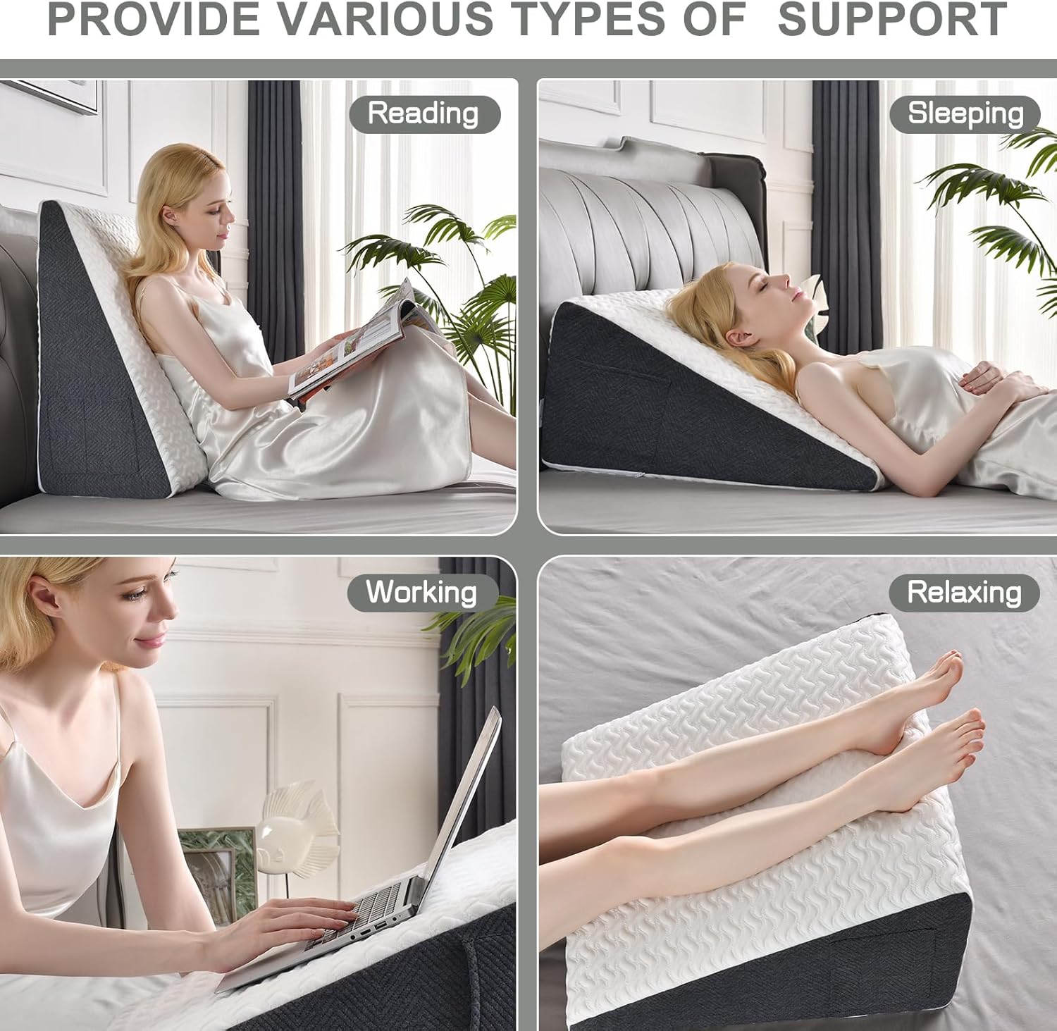 Cosmoluxe 12 Bed Wedge Pillow for Acid Reflux Relief