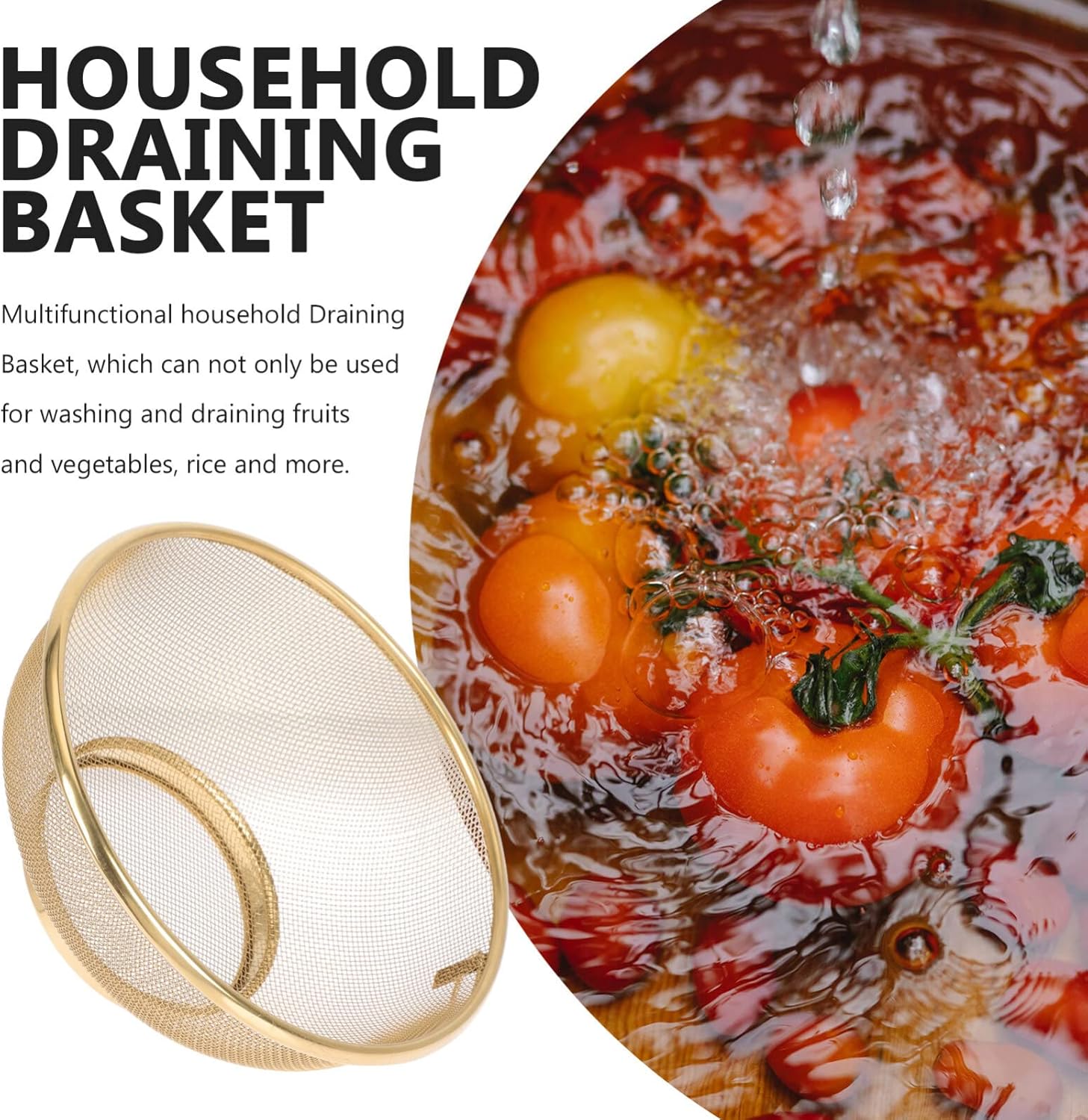 Cabilock Stainless Steel Colander with Fine Mesh