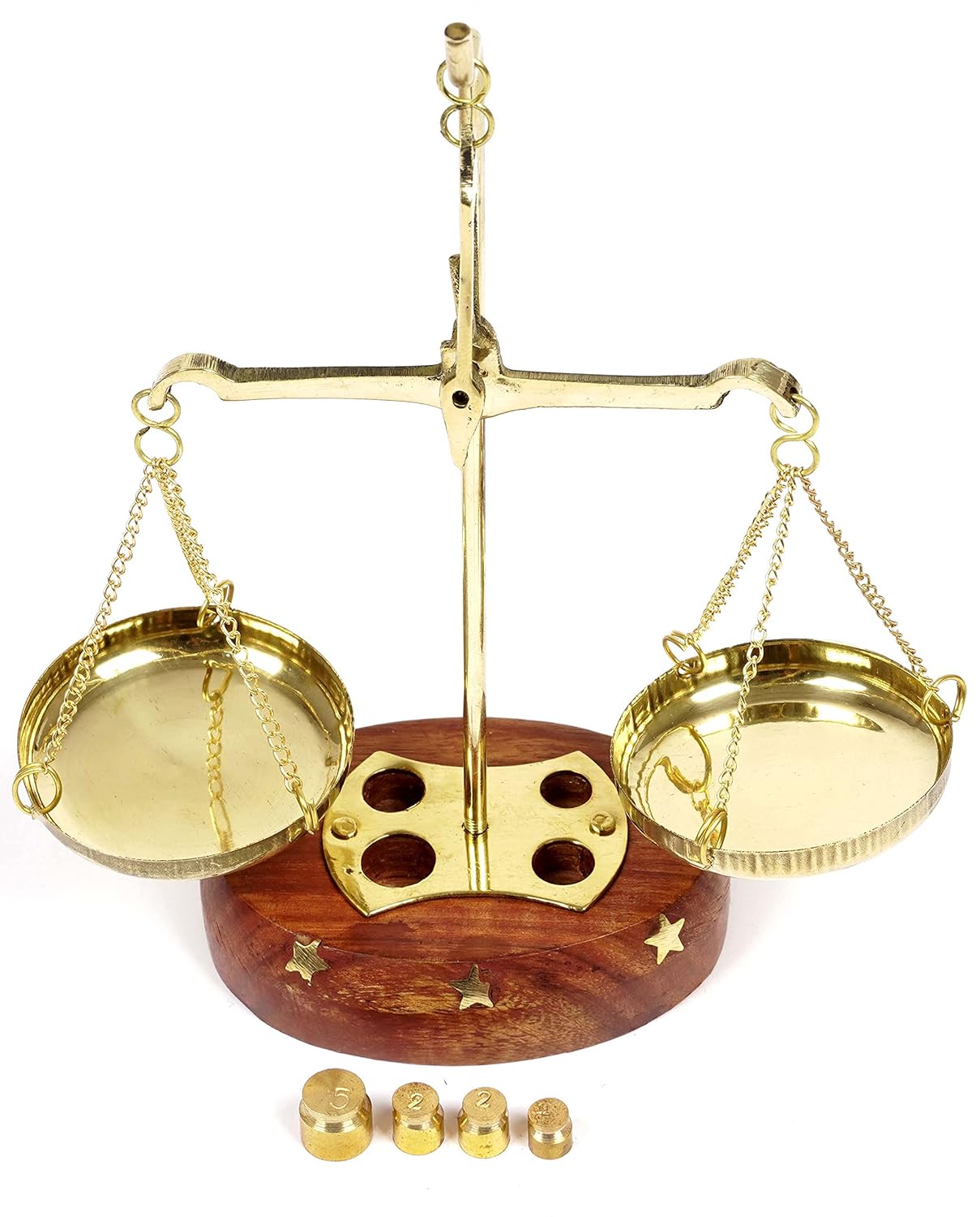 Vintage Brass Taraju Scale with Weights