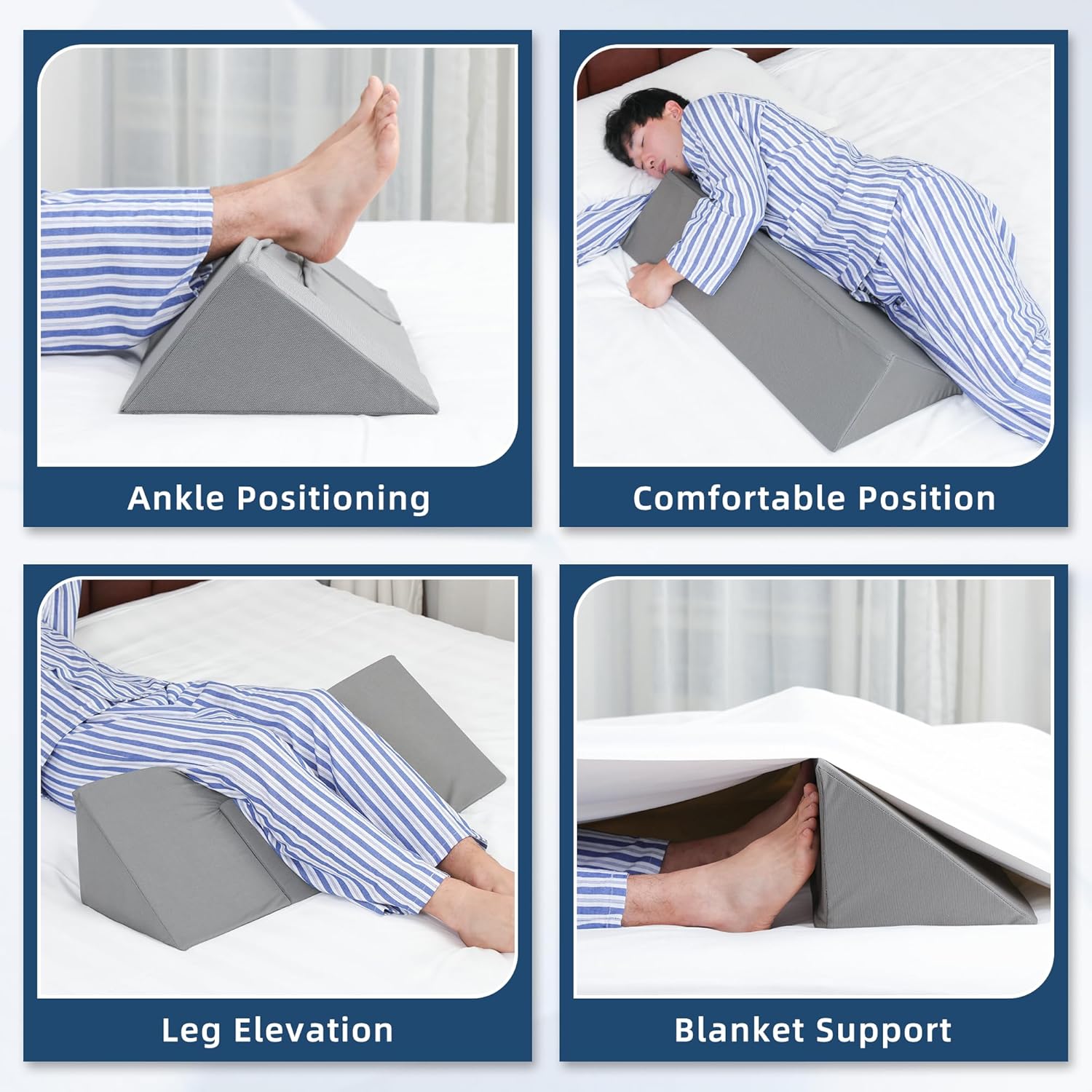 TYYIHUA 34 Wedge Pillow for Side Sleepers