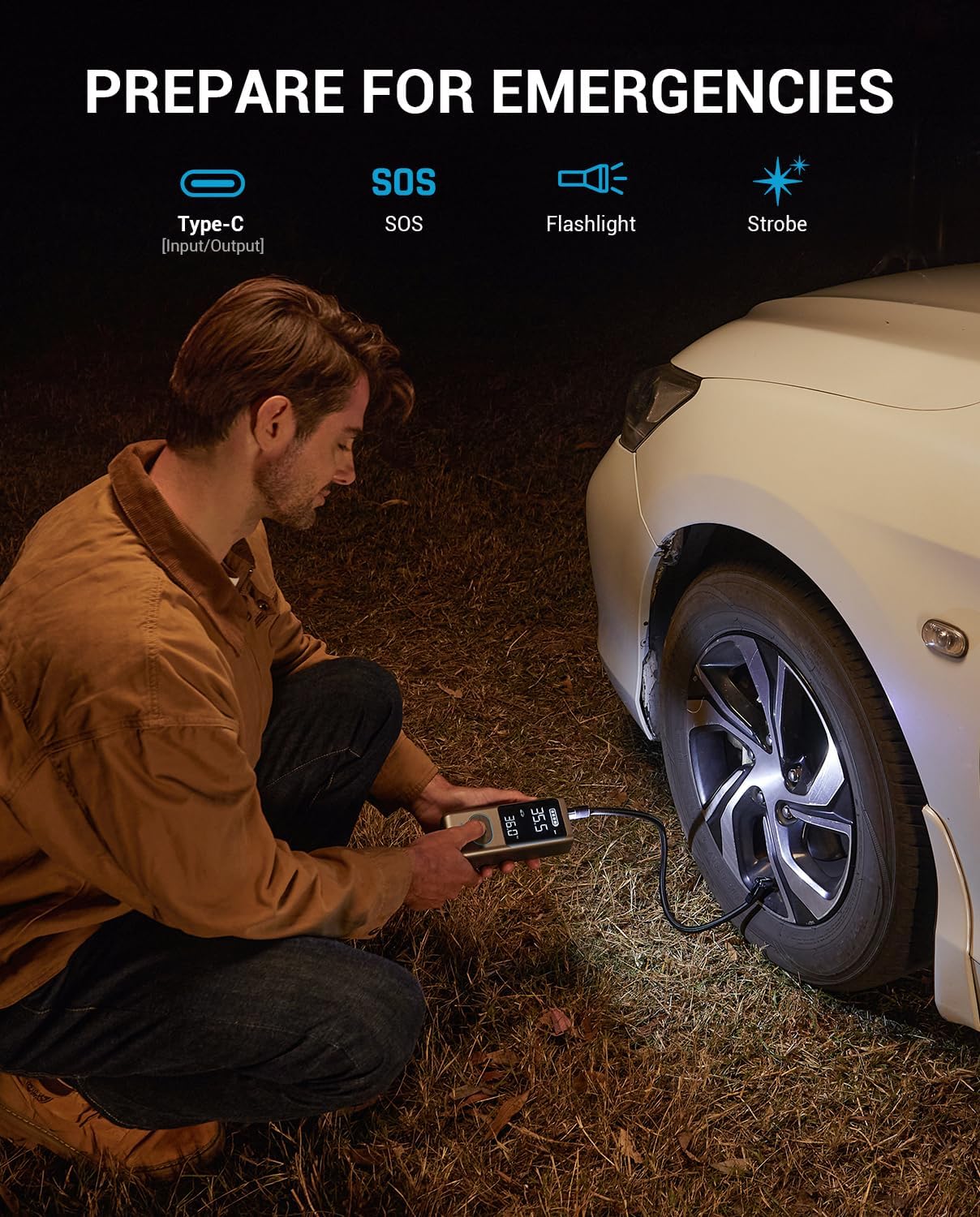 AVAPOW Tire Inflator with 150 PSI and LCD Screen