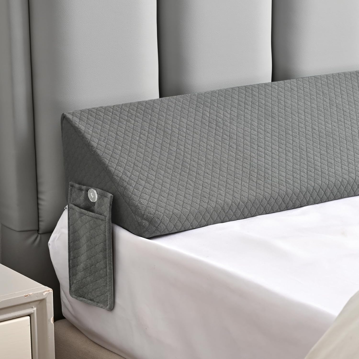MIDLADE Queen Bed Wedge Pillow for Headboard Gap Filler