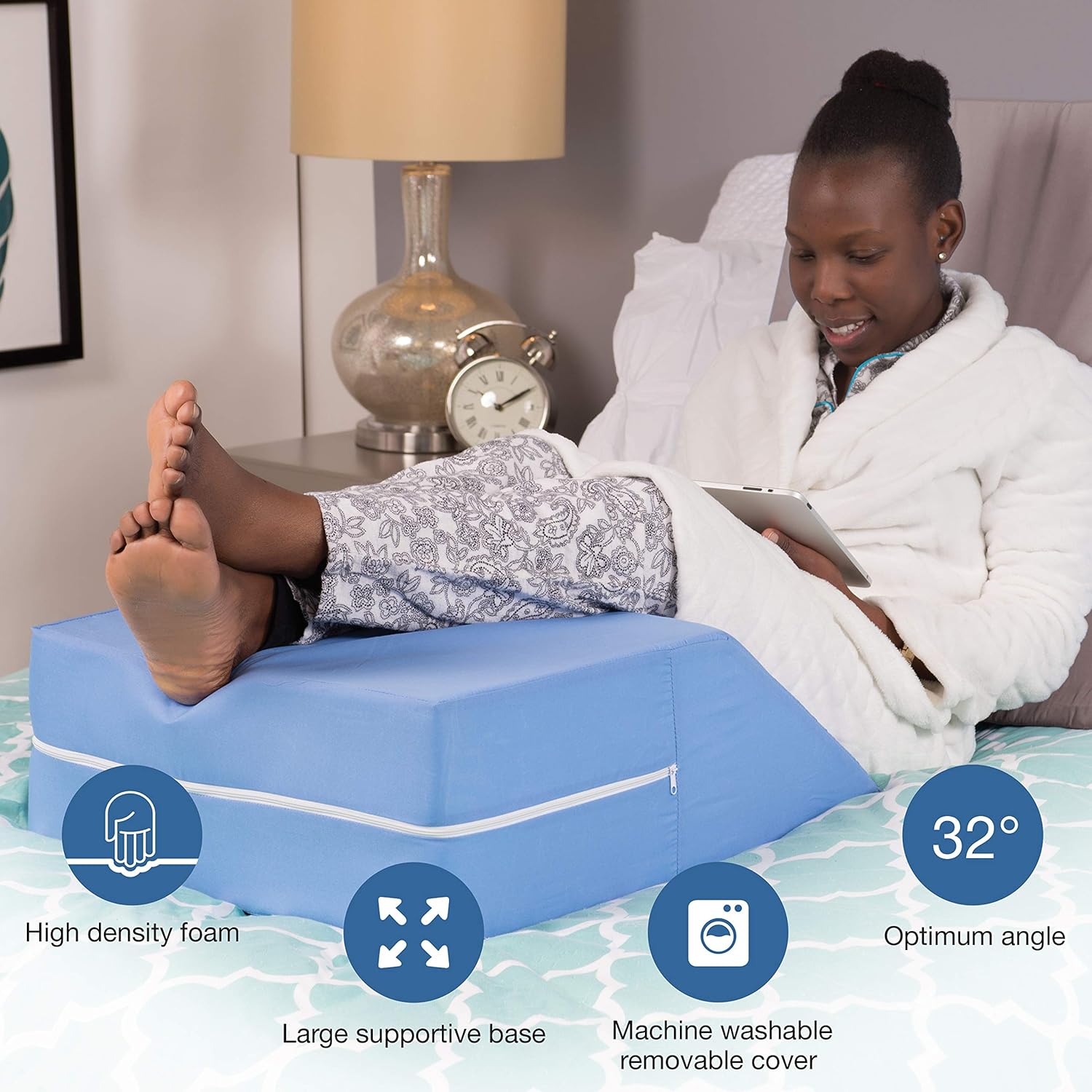 DMI Wedge Pillow for Leg Elevation and Comfort 1