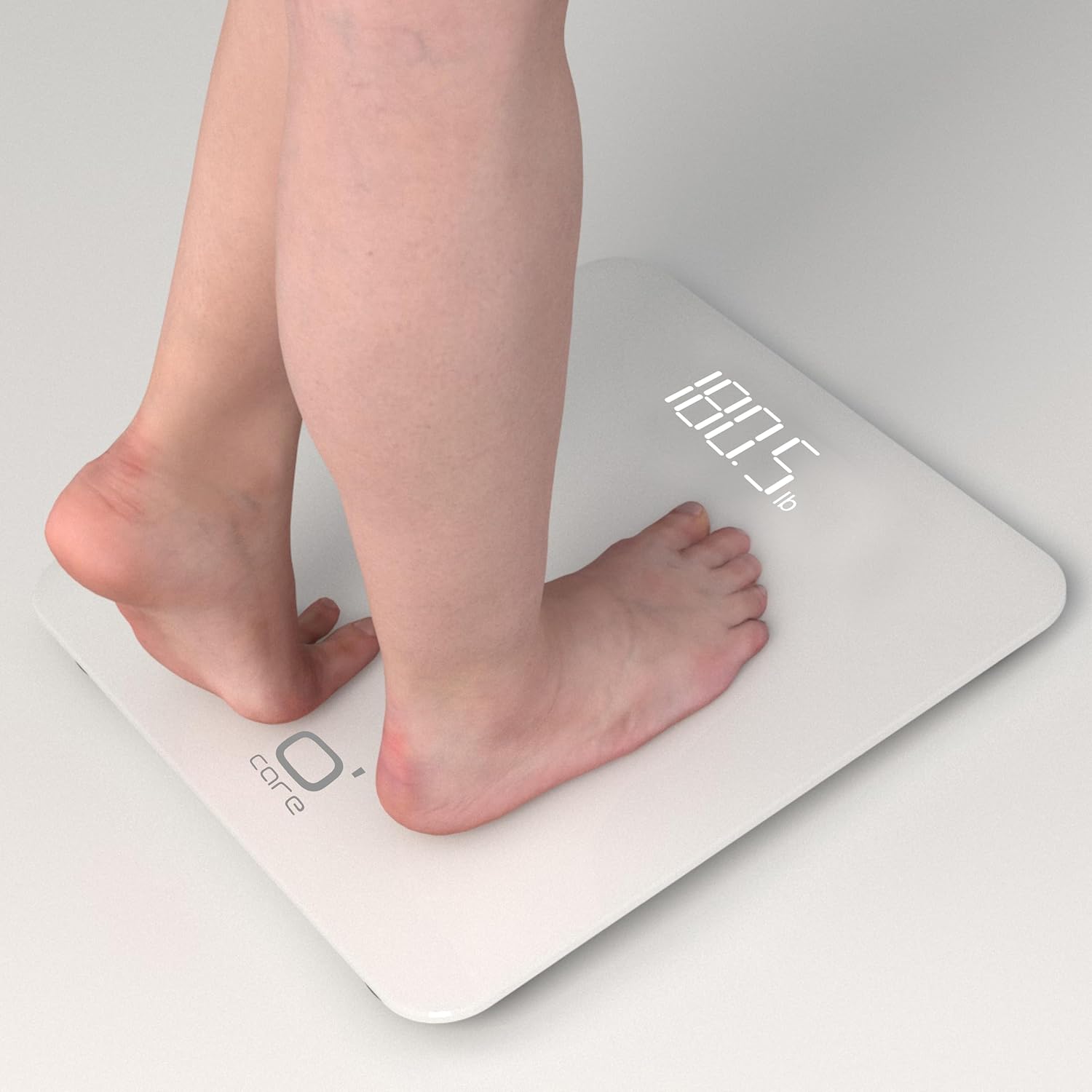 O CARE Digital Body Weight Scale with Clear LED Display and Auto Calibration