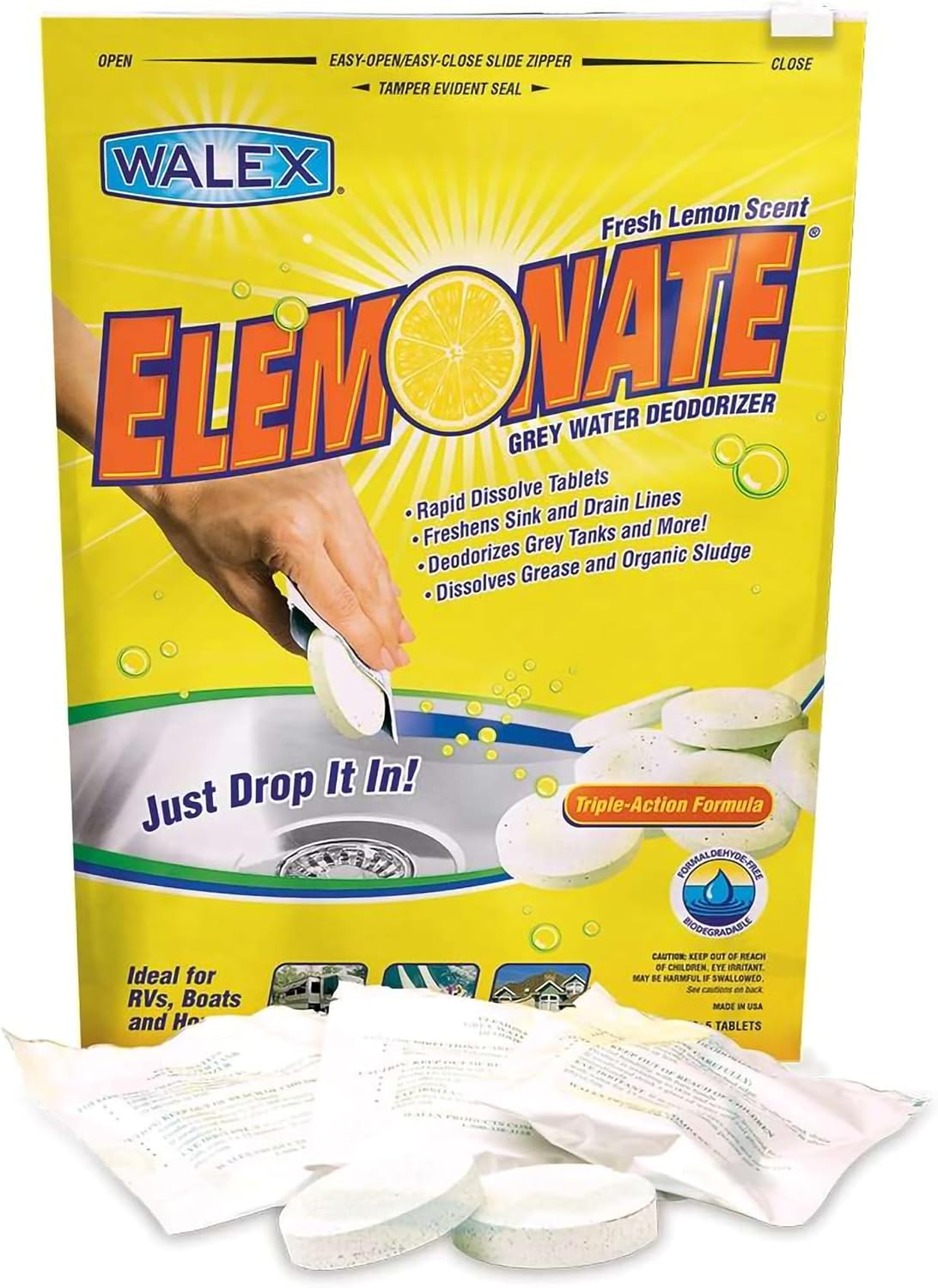 Walex Elemonate Grey Water Tank Deodorizer 5 Pack
