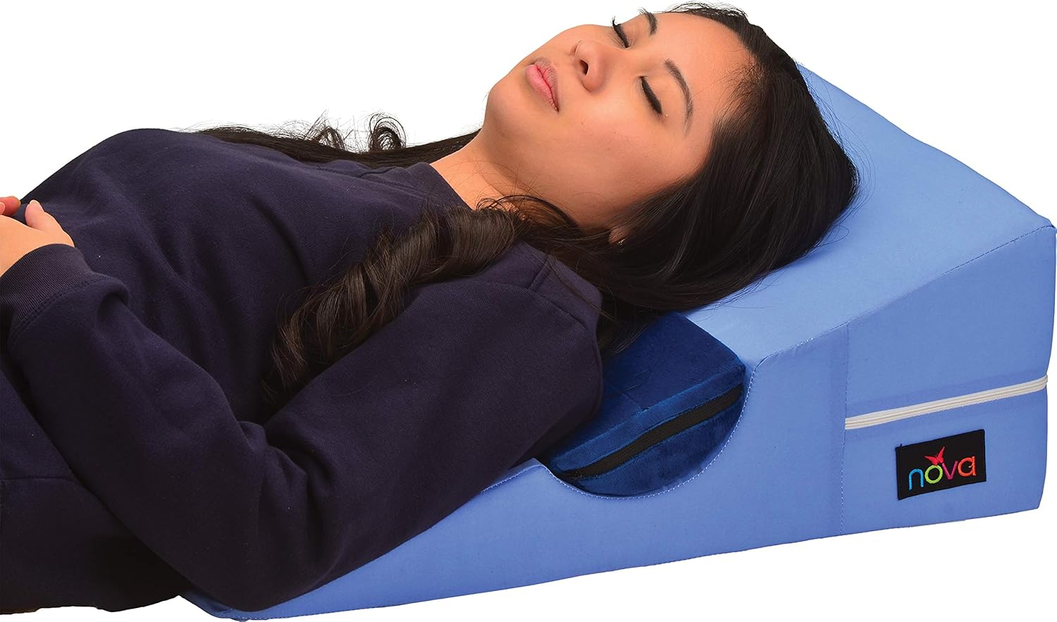NOVA Bed Wedge with Half Roll Pillow Insert - 17 Degree Elevation