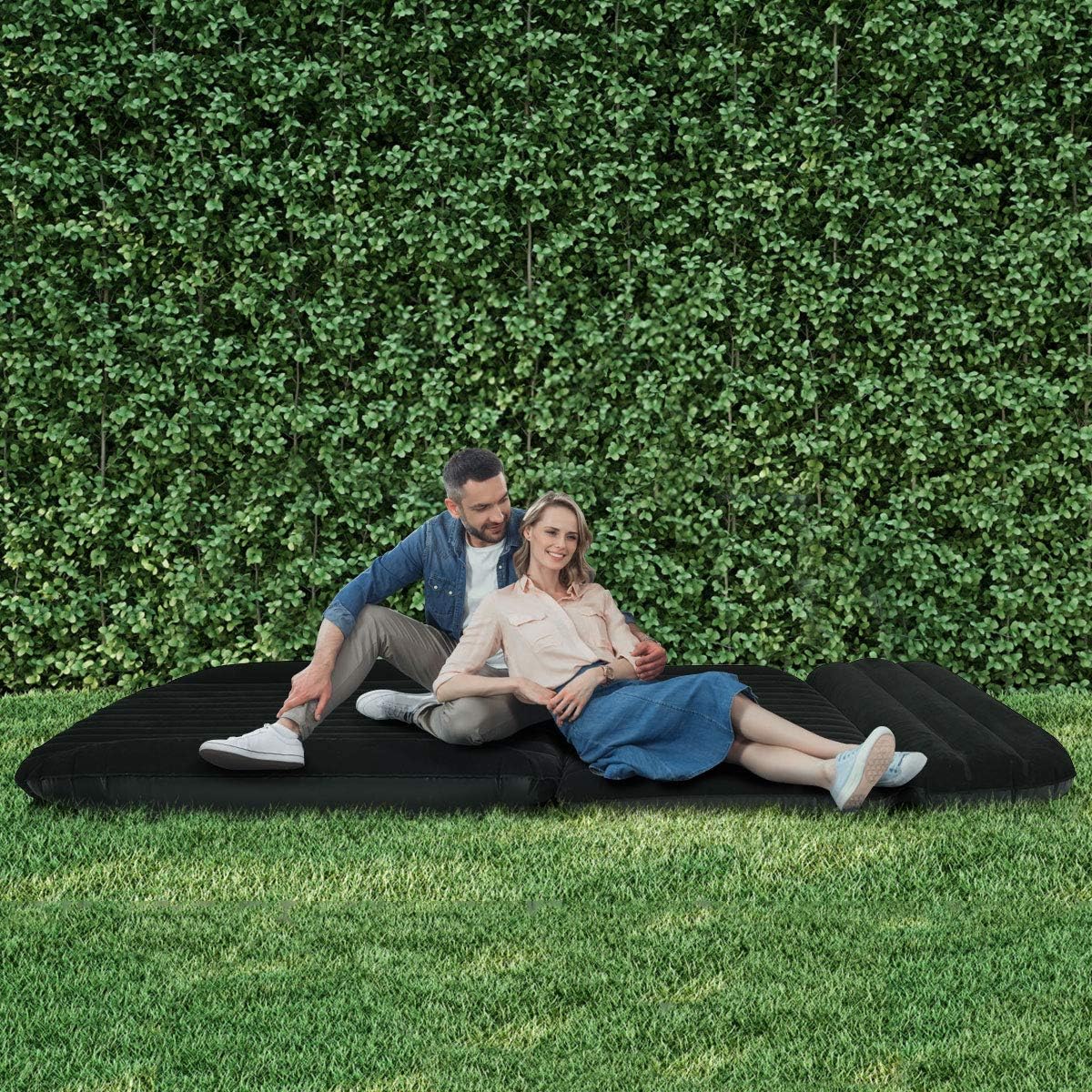 Goplus Inflatable Car Bed Mattress with Pillow and Air Pump - Black
