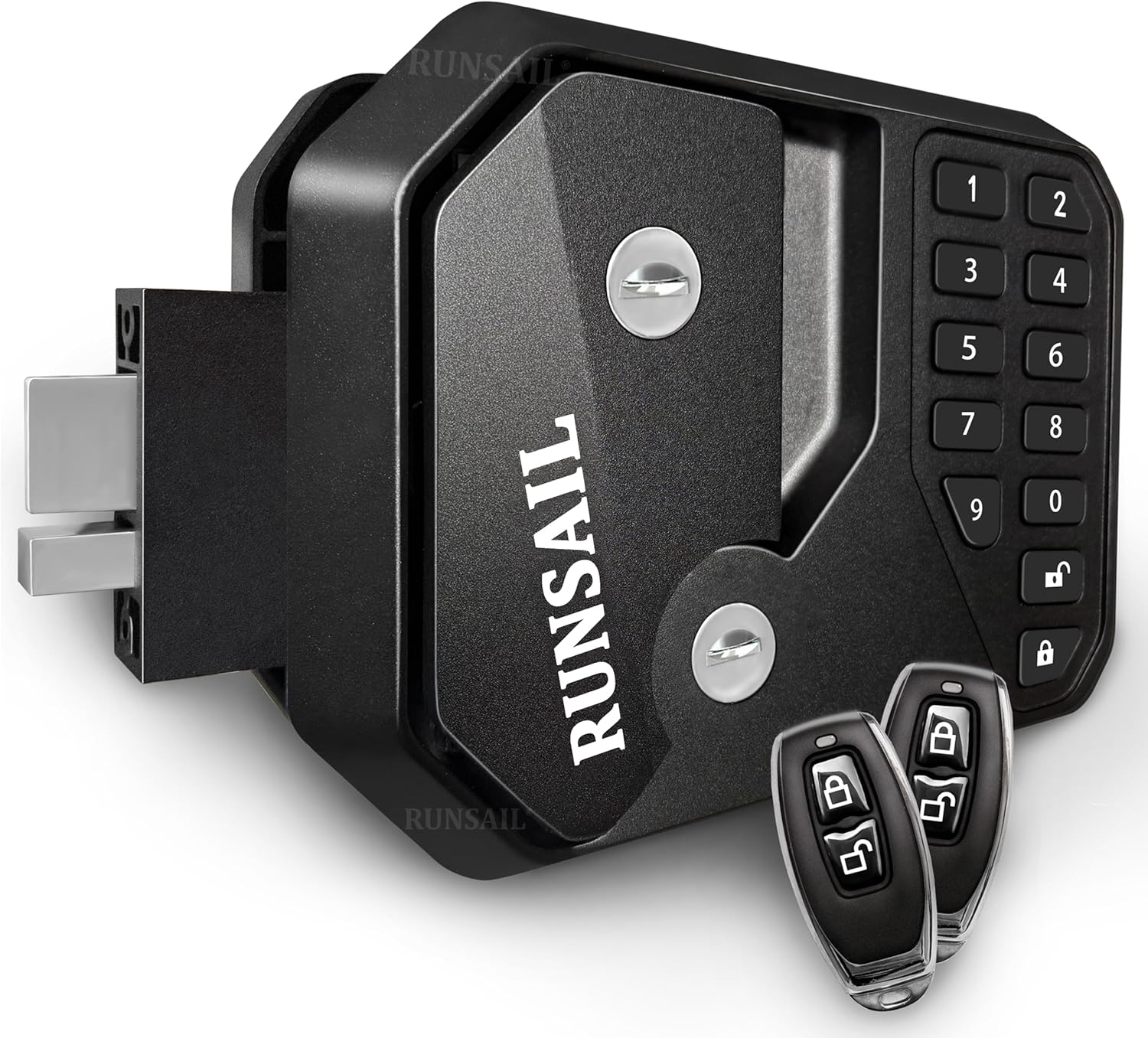 RUNSAIL RV Door Lock with 12-Digit Keypad Remote and Backup Key
