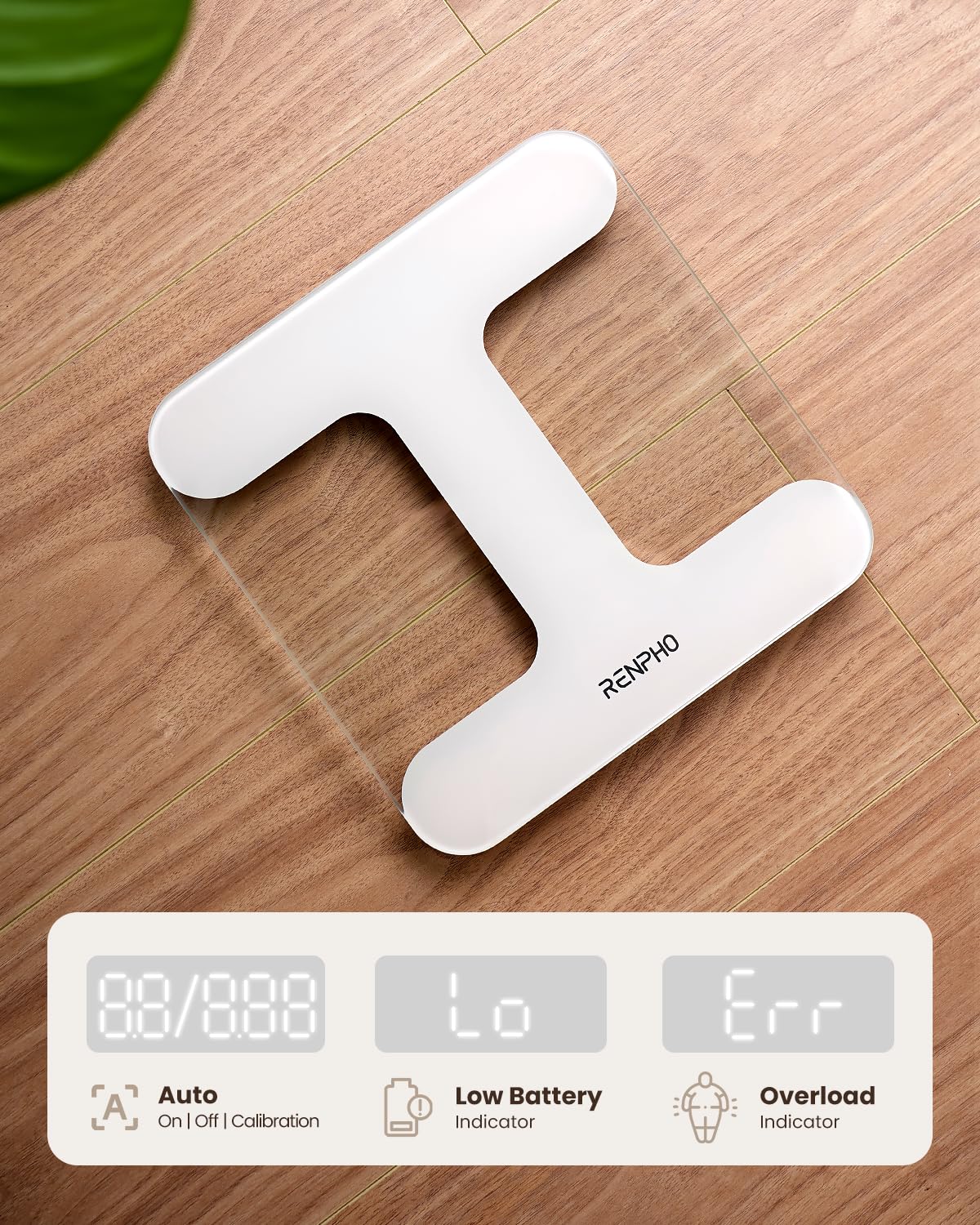 RENPHO Digital Bathroom Scale with Tempered Glass and Smart App Compatibility