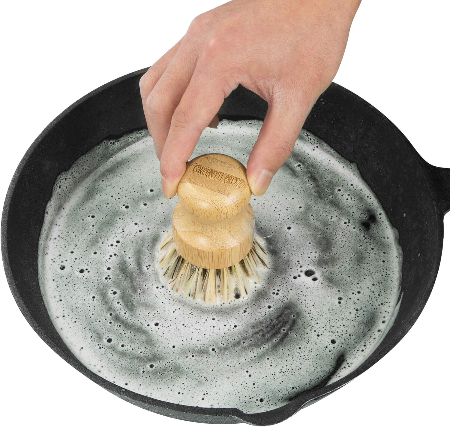 Greenth Pro Palm Pot Dish Brush Set 2 Pack