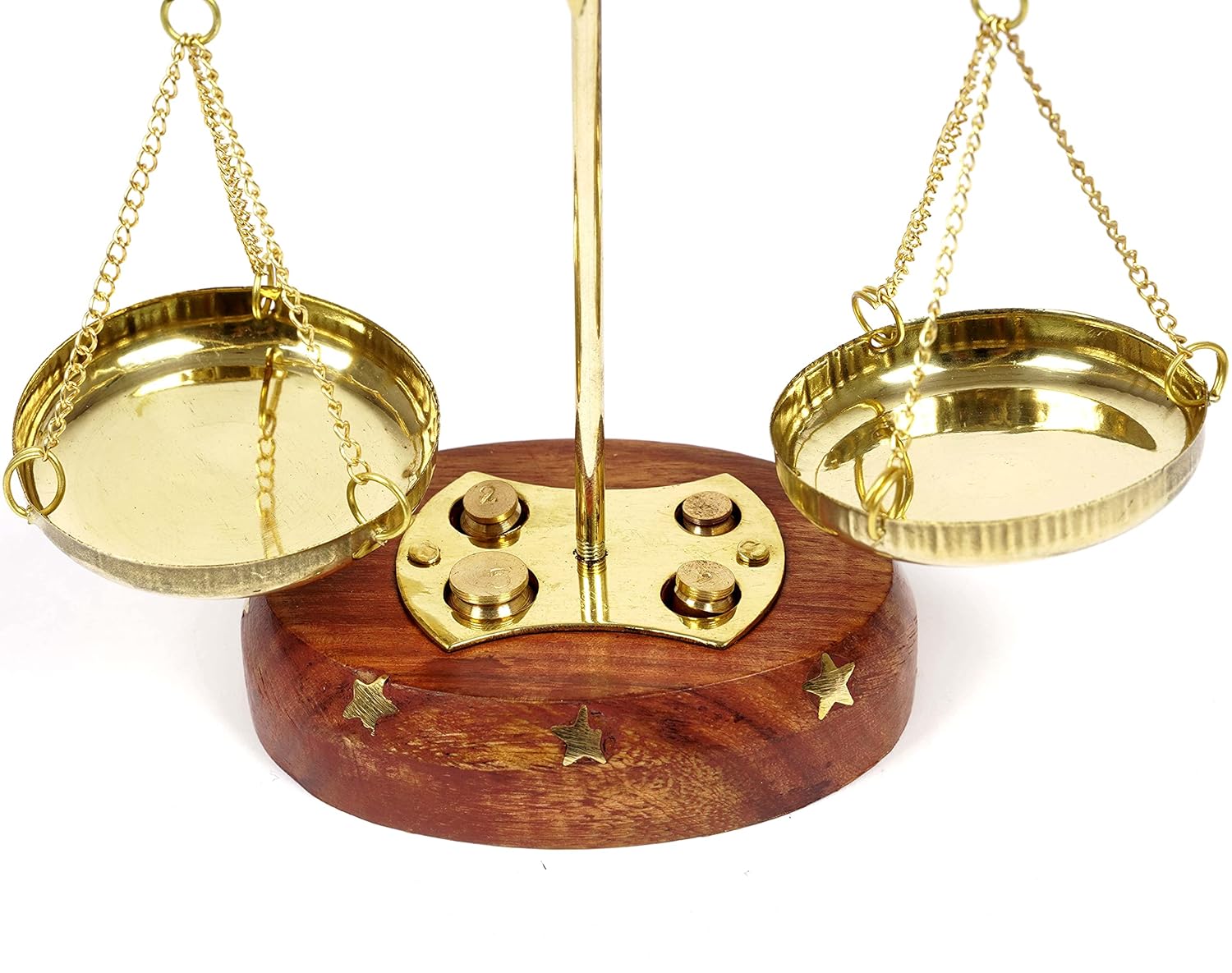 Vintage Brass Taraju Scale with Weights