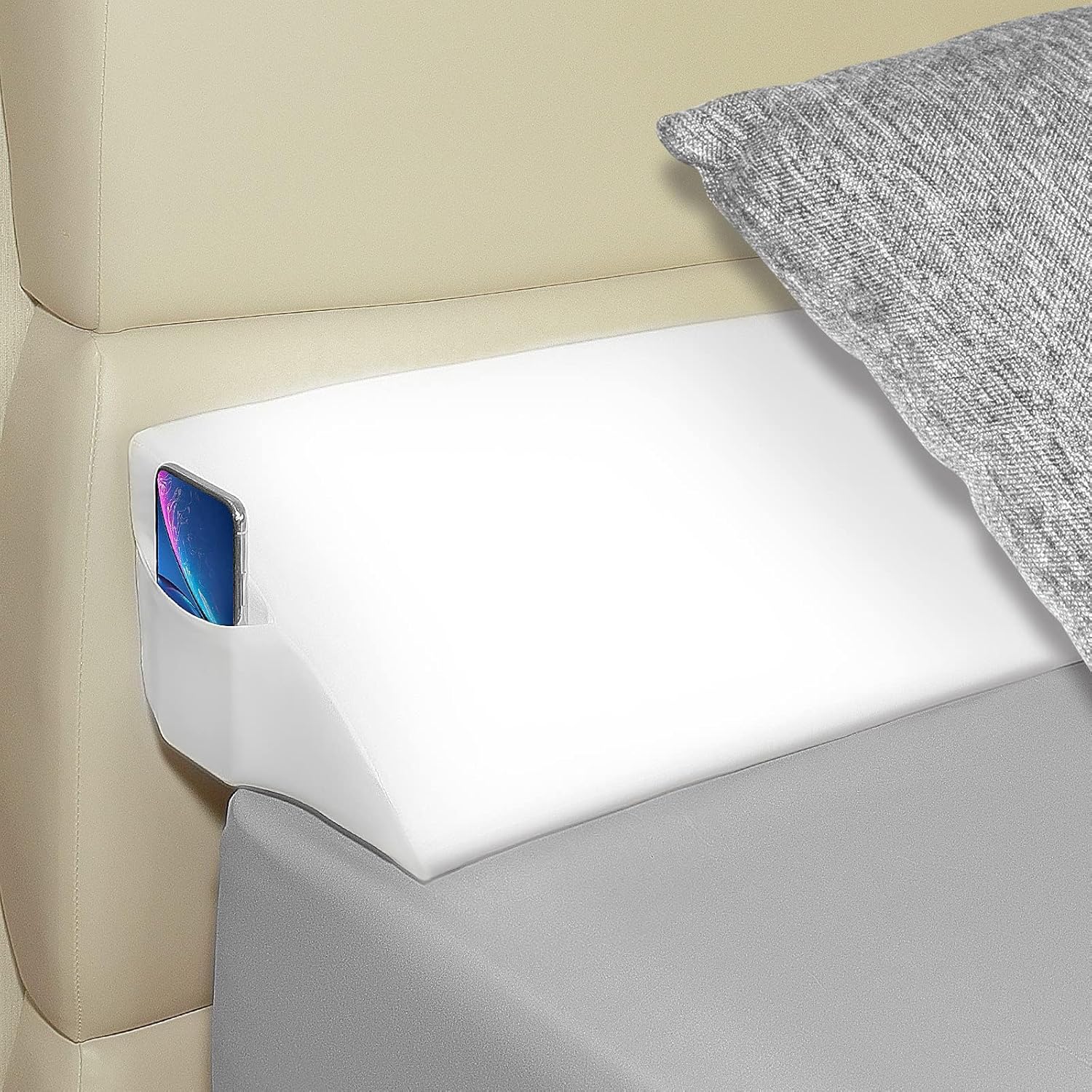 Talcusble King Size Bed Wedge Pillow White
