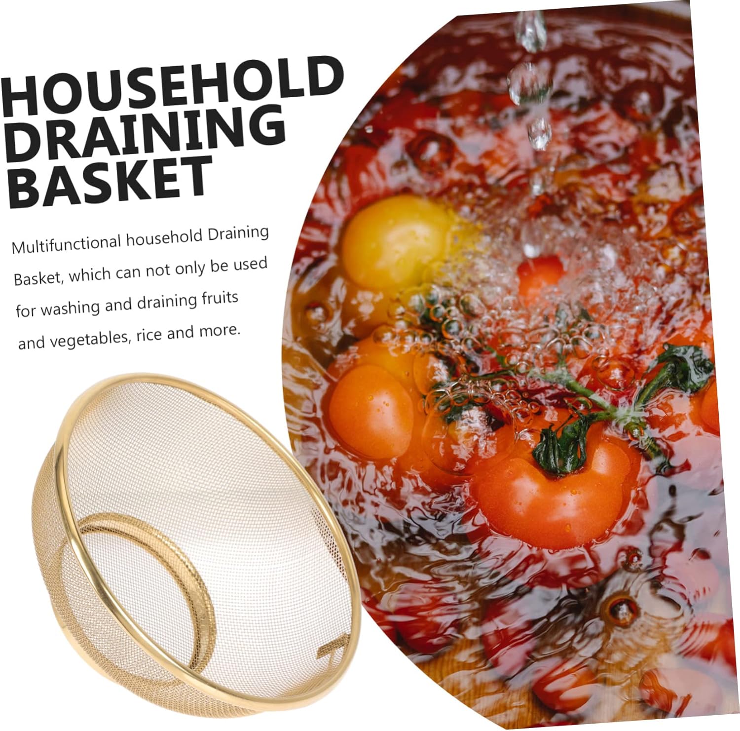GRADENEVE Fine Mesh Stainless Steel Strainer Colander