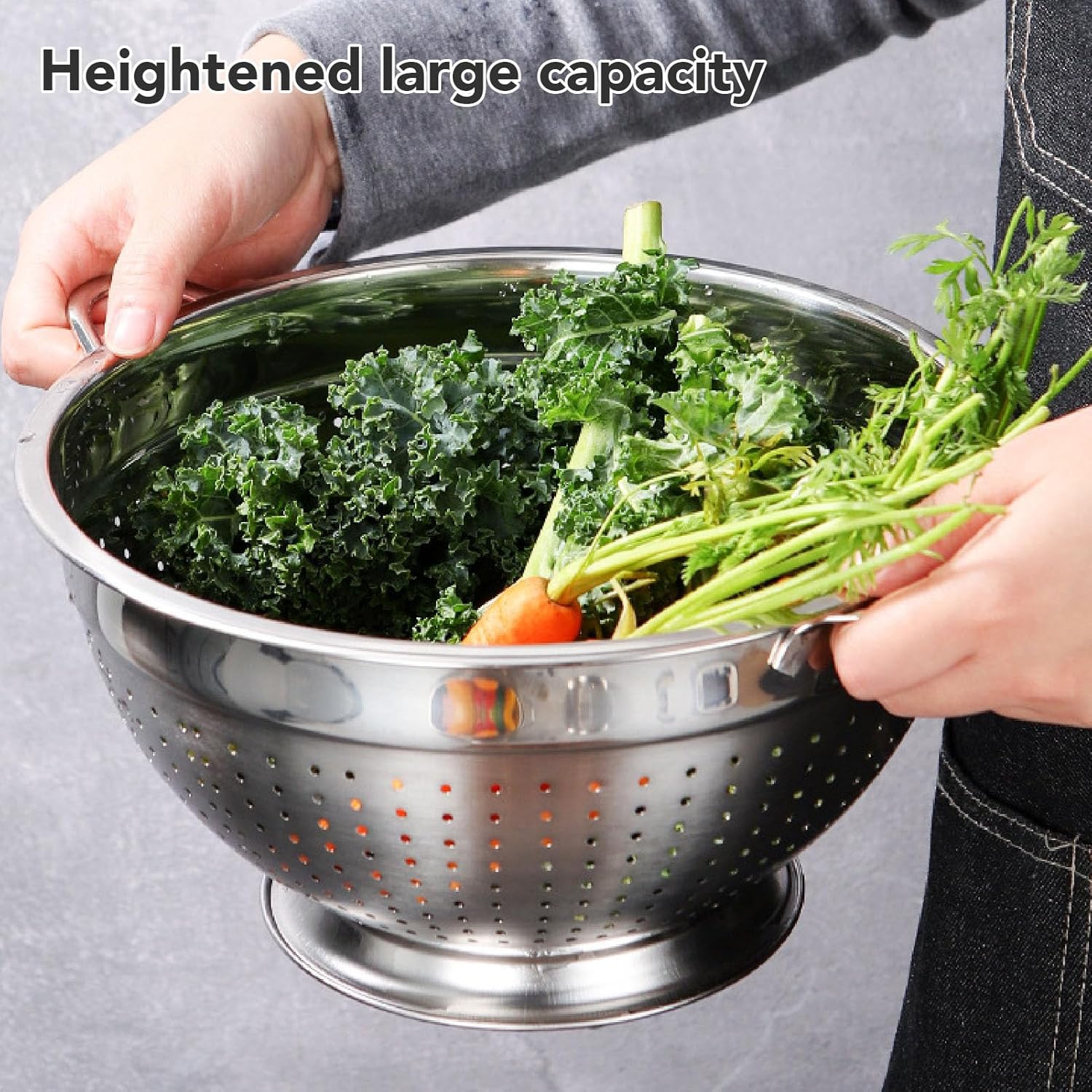 Fockety 28cm Stainless Steel Colander with Handle 1