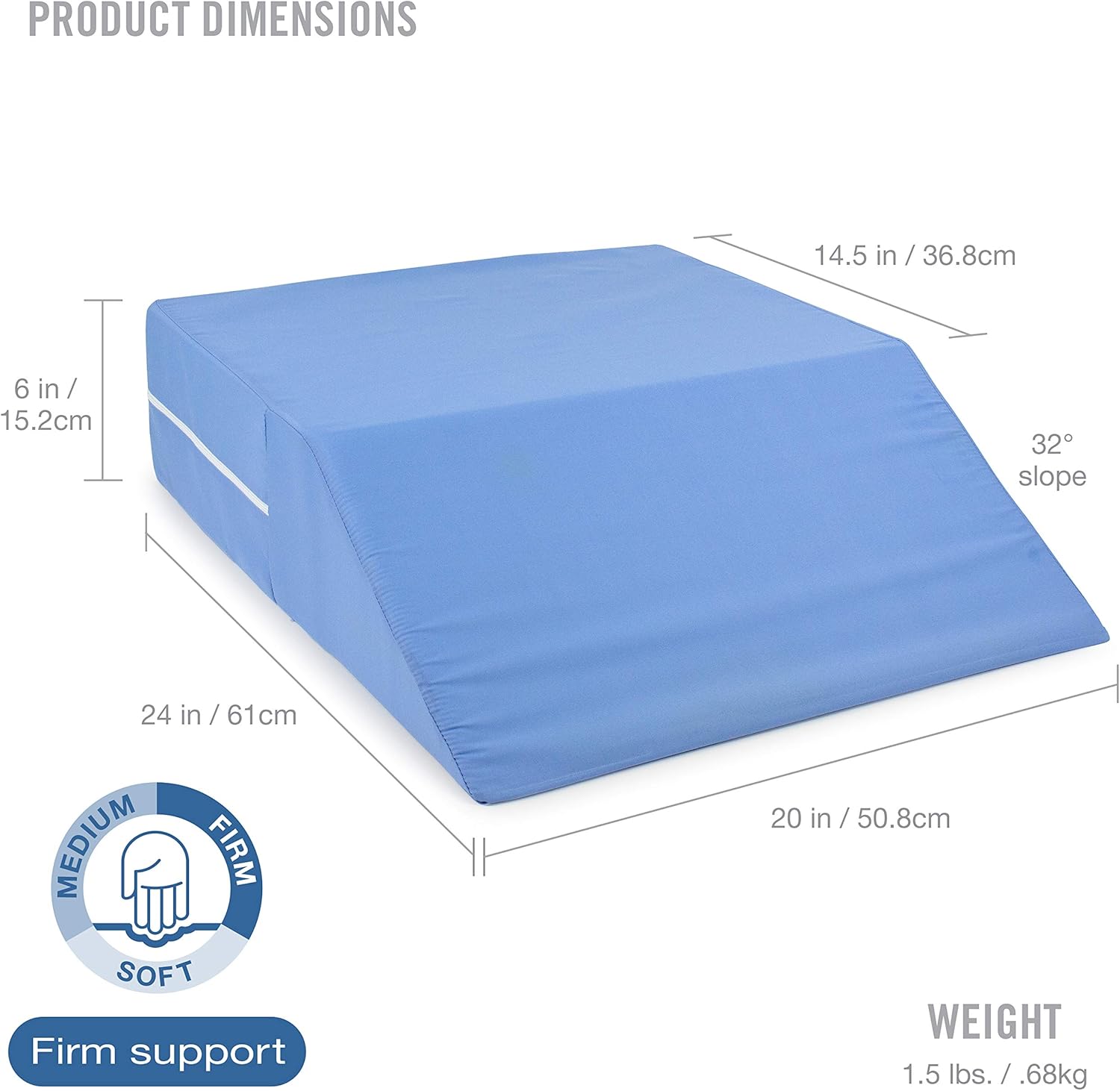DMI Wedge Pillow for Leg Elevation and Comfort 1