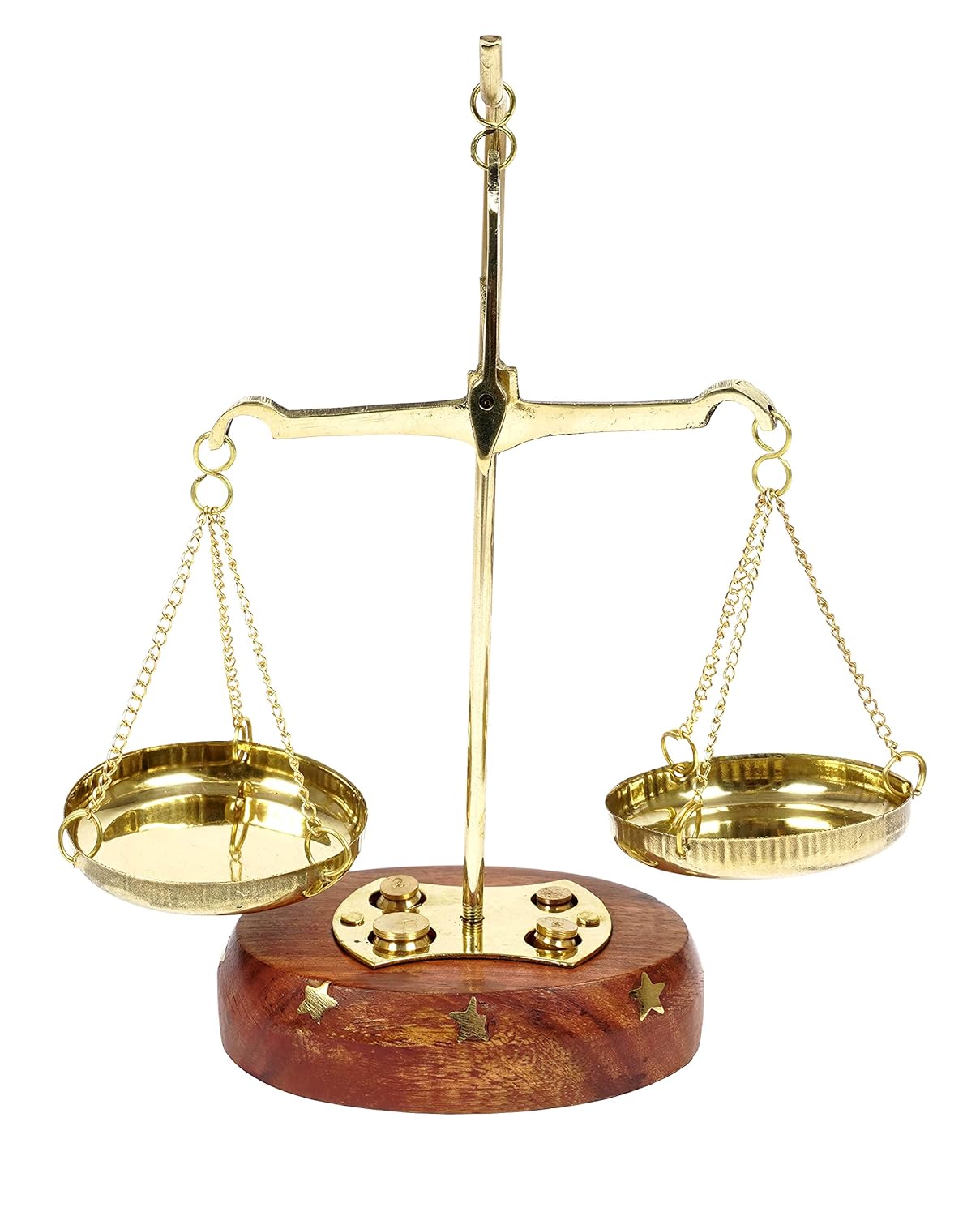 Vintage Brass Taraju Scale with Weights