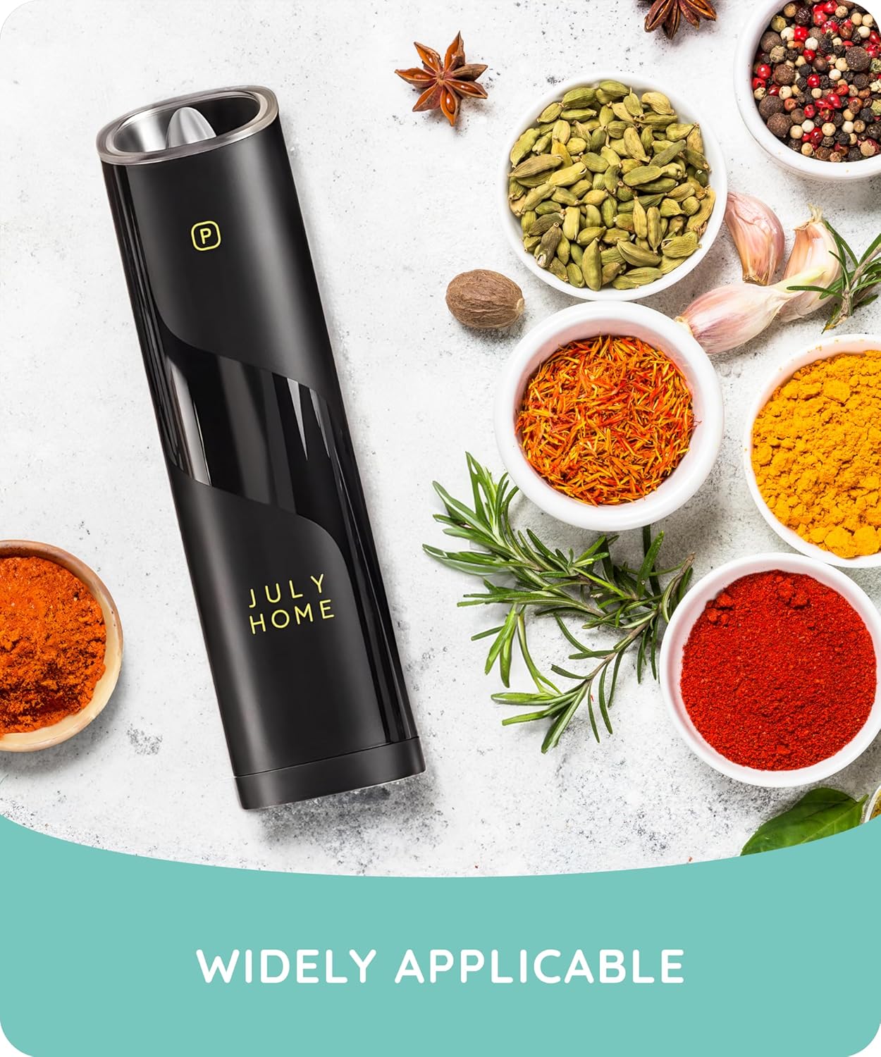 Gravity Electric Salt and Pepper Grinder Set of 2 Adjustable Coarseness