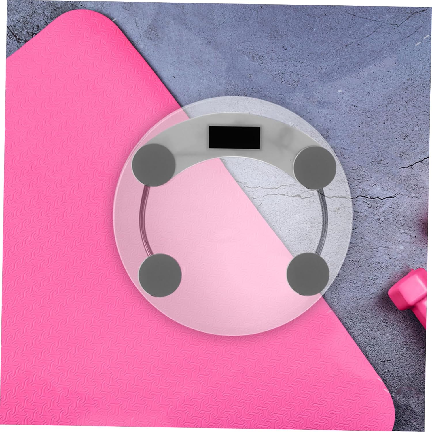 FOMIYES Digital Bathroom Scale with Tempered Glass LCD 01kg Accuracy