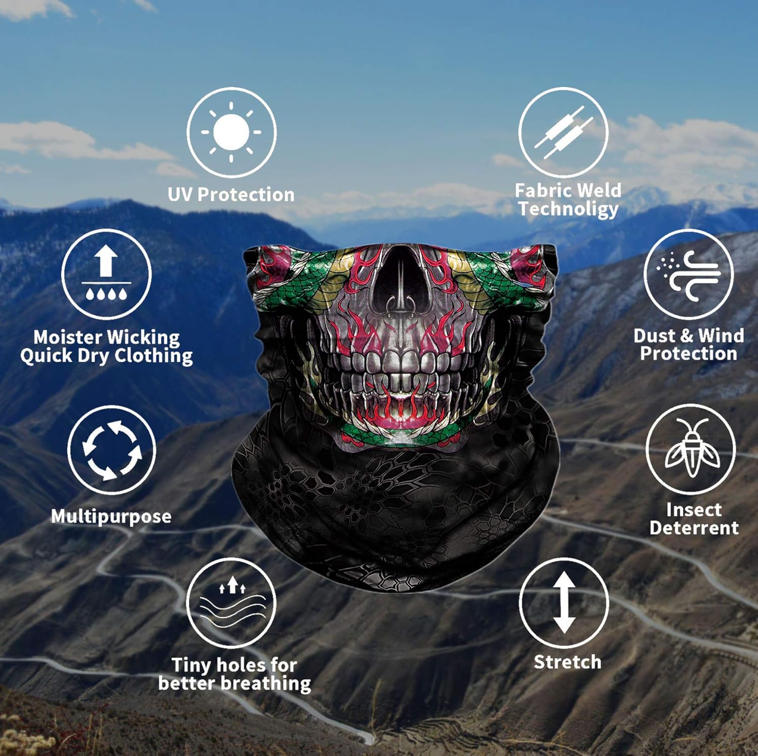 TERNNK UV Protection Face Mask with Multi-Use Design