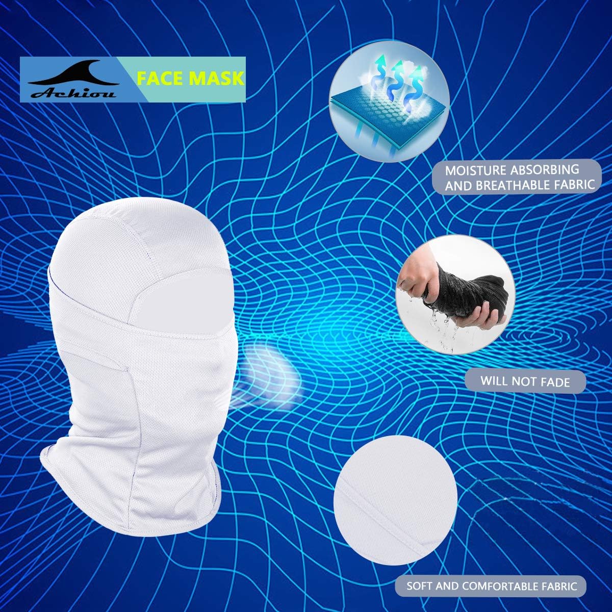 Achiou Ski Mask for Men Women UV Protection Balaclava