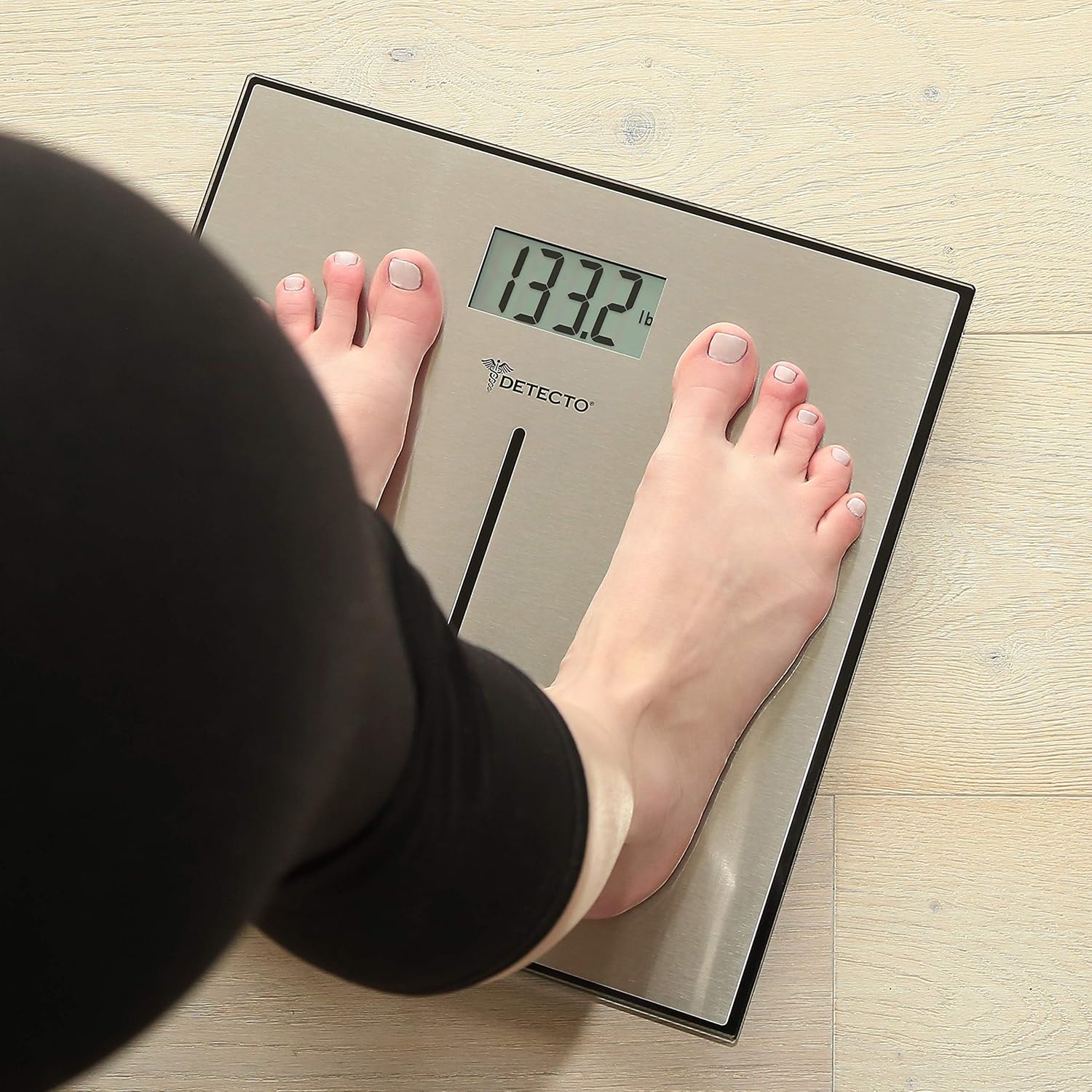 Escali Detecto D133 Deluxe Stainless Steel Digital Bathroom Scale