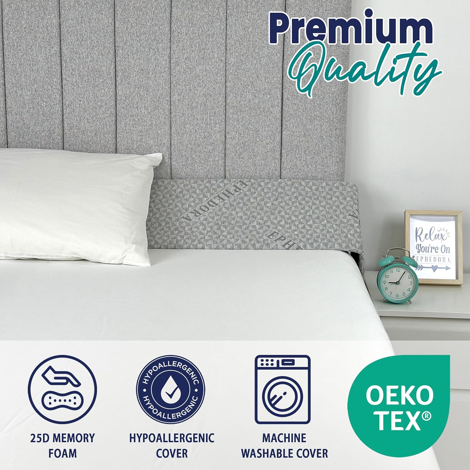 Triangle Bed Wedge Pillow for Headboard Gap - 0-8 Fit