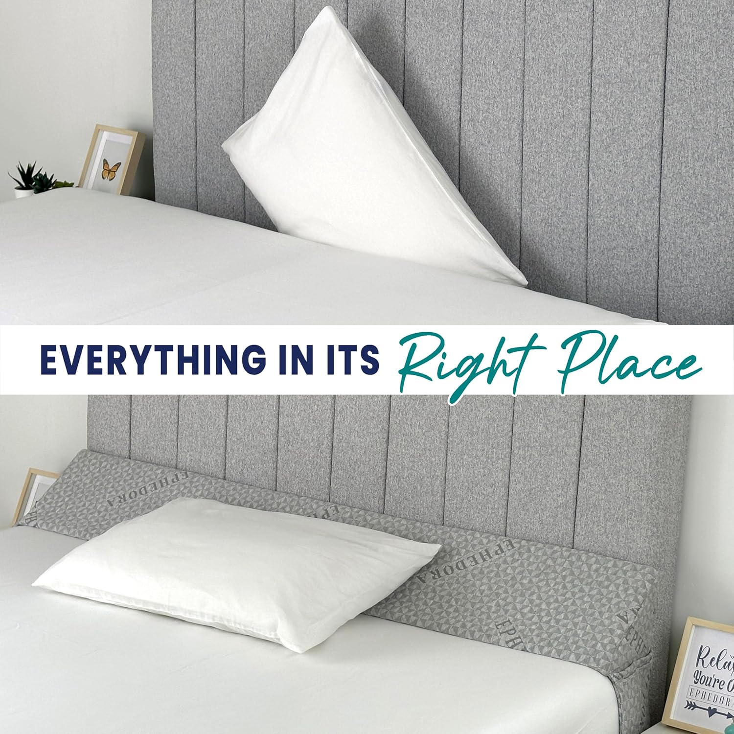 Triangle Bed Wedge Pillow for Headboard Gap - 0-8 Fit